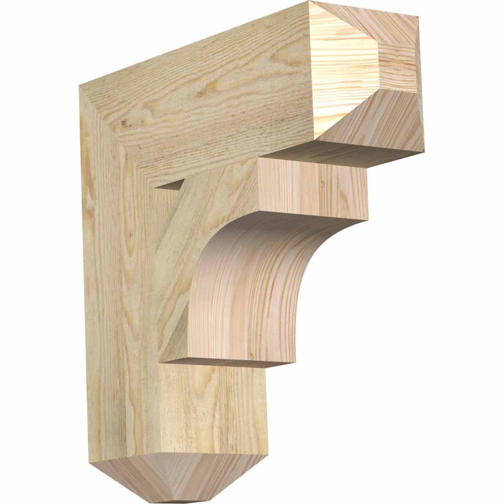 Ekena Millwork BKT06X20X20WTL04RDF Westlake craftsman rough sawn 6-in x 20-in x 20-in Douglas fir Brown Wood Standard bracket