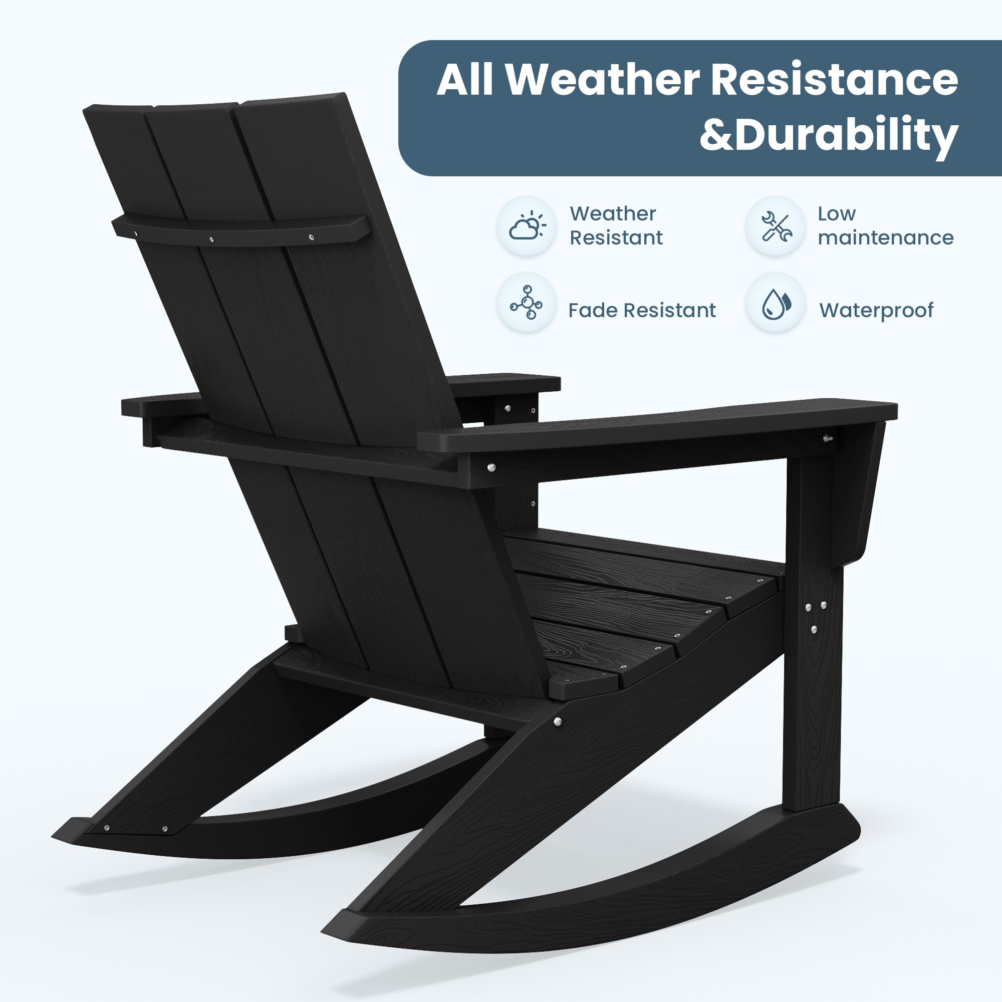 JEAREY HQYYY-PE-BK Patio-Chairs - View #3
