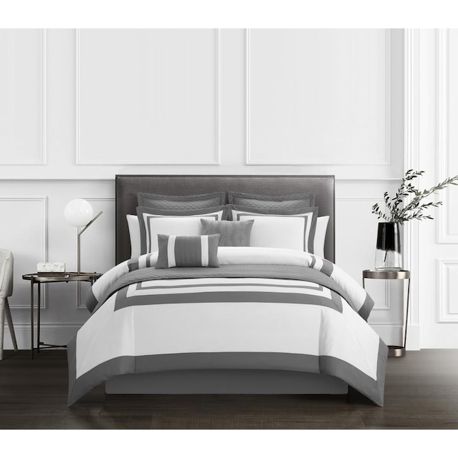 Hortense 6 Piece Grey Twin Comforter, Grey Twin Comforter Bed Bath And Beyond