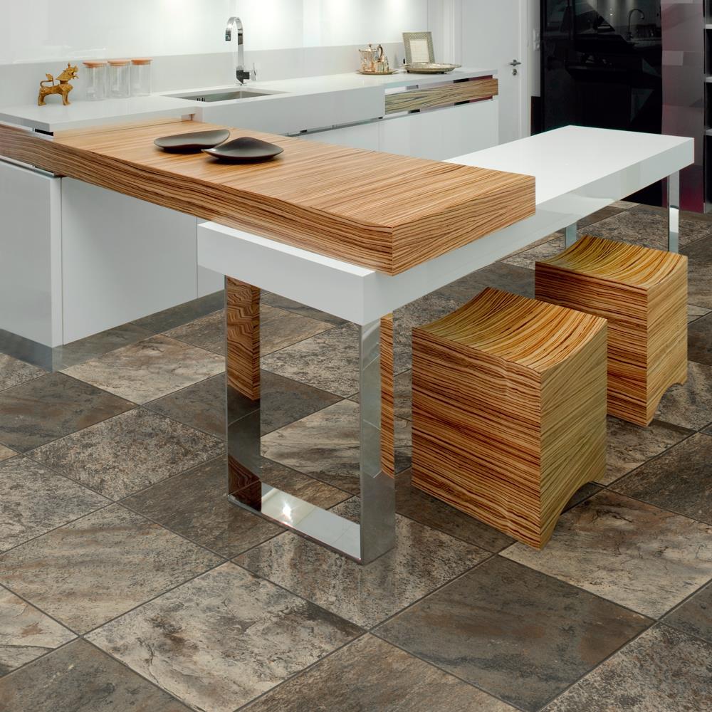 Congoleum ArmorCore Valley Path 12-ft W Cut-to-Length River Silt Stone Look Low-Gloss Finish Sheet Vinyl