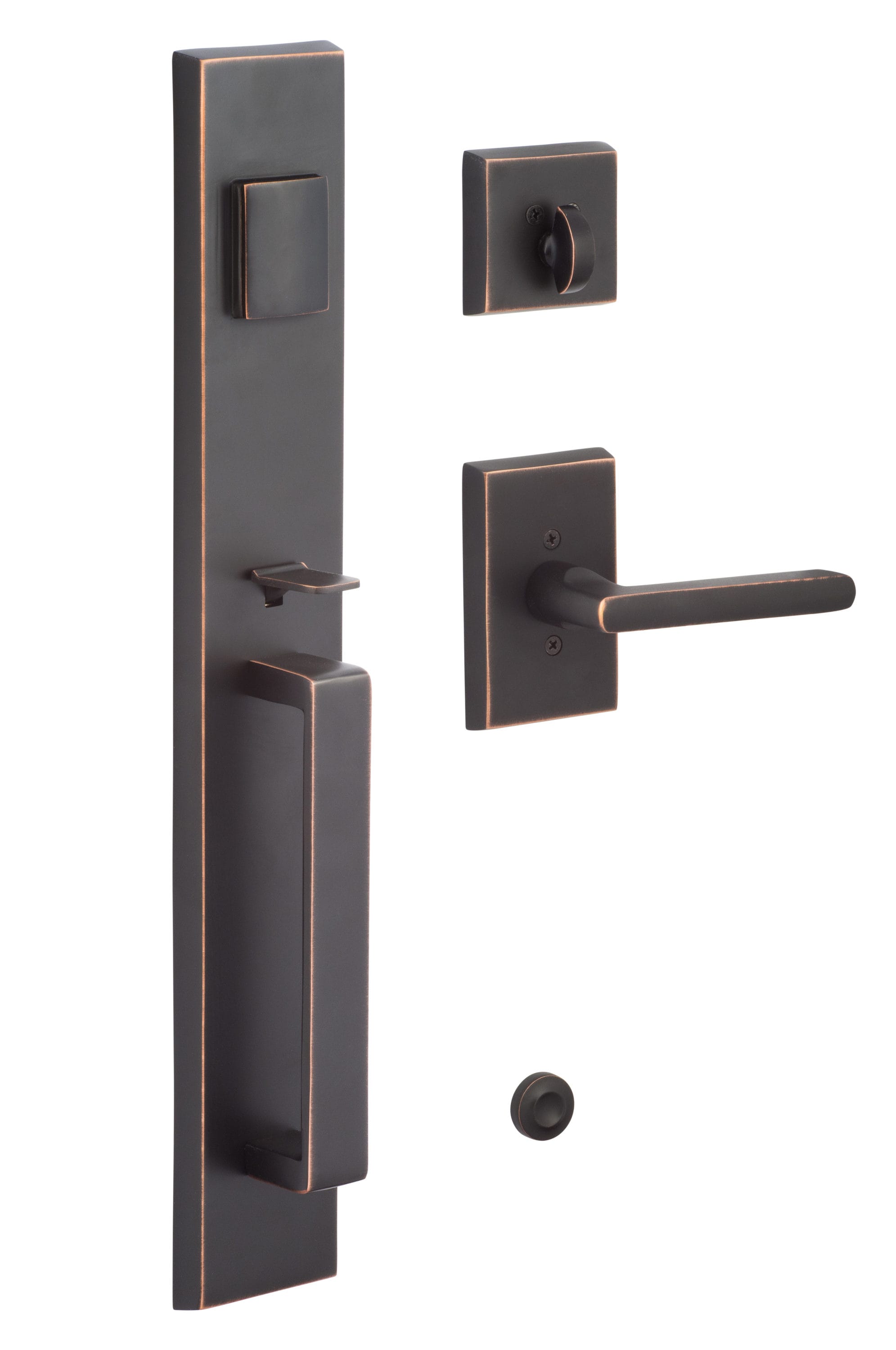 Sure-Loc Hardware Ridgecrest Mountain Logan Satin Brass Interior Bed/Bath  Privacy Door Handle