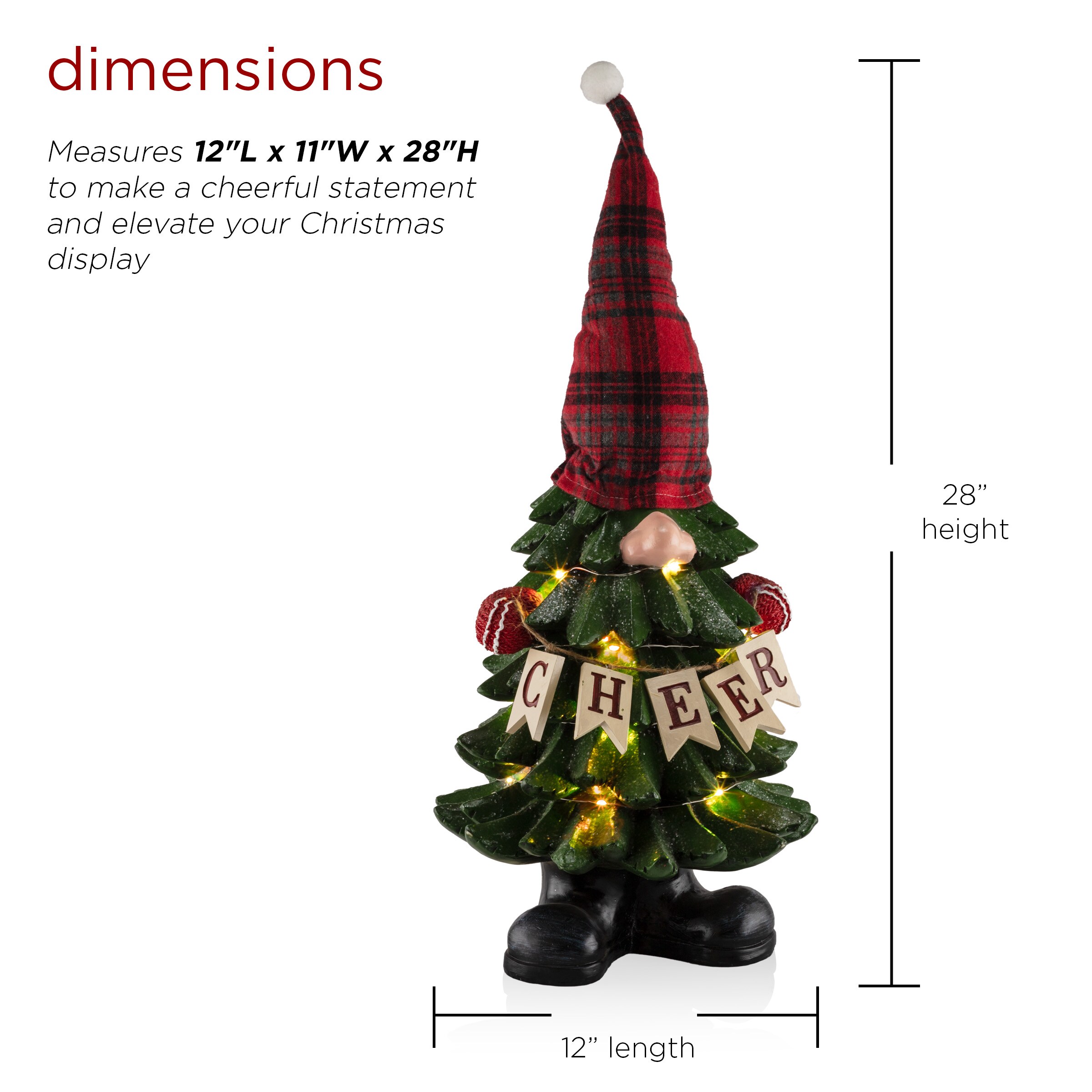 Alpine Corporation WQA1538CC Table-Christmas-Decorations - View #3