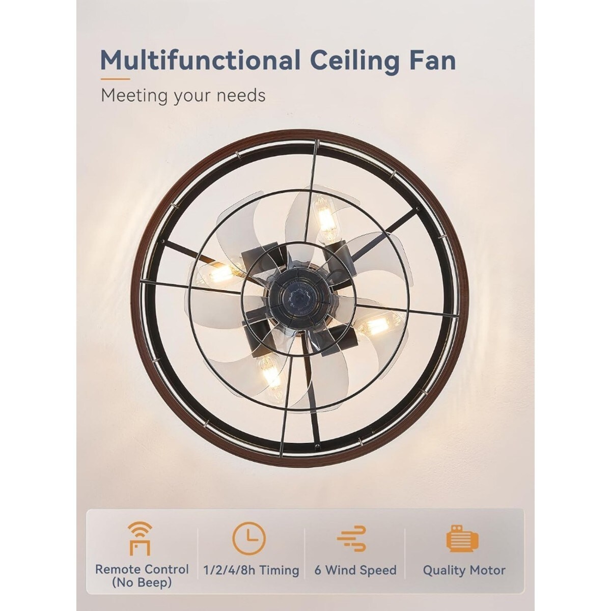 HEKCUIX LULIN-9F74BA Ceiling-Fans - View #4