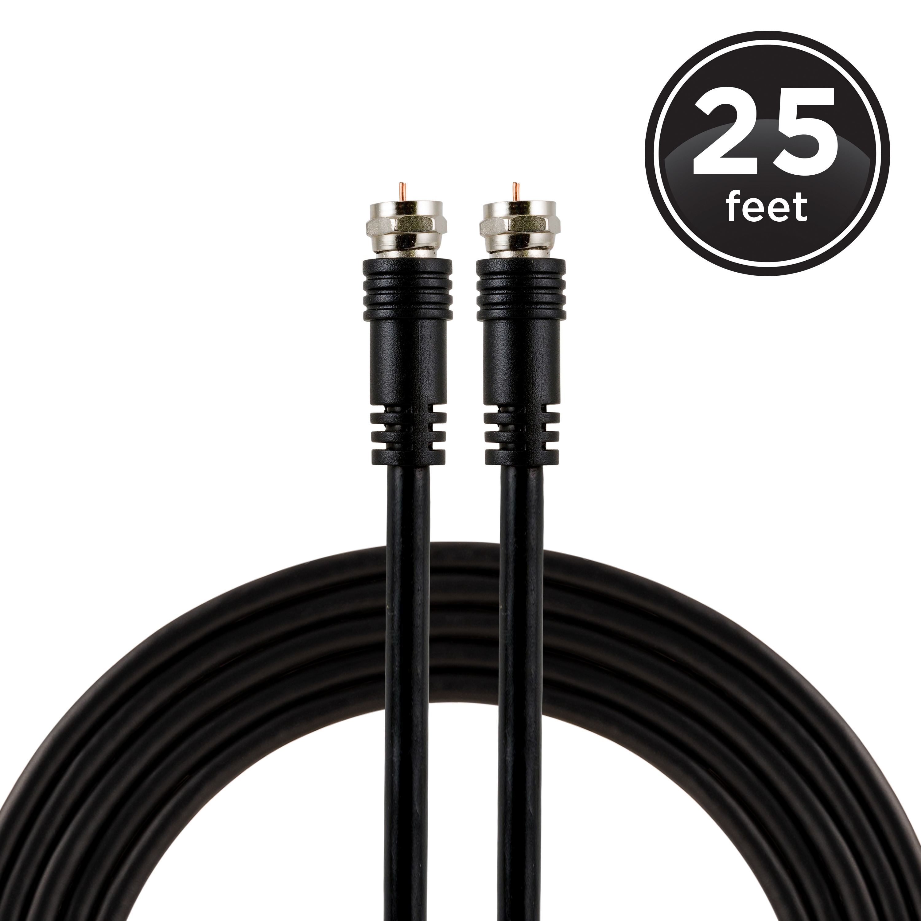 Commercial Electric 25 ft. RG6 Coaxial Cable in Black