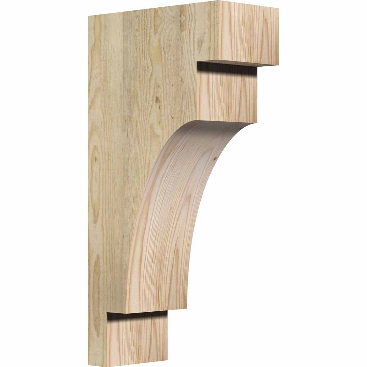 Ekena Millwork COR06X12X24MED00RDF 6-in x 12-in x 24-in Mediterranean Unfinished Douglas fir Wood Paintable/Stainable Corbel