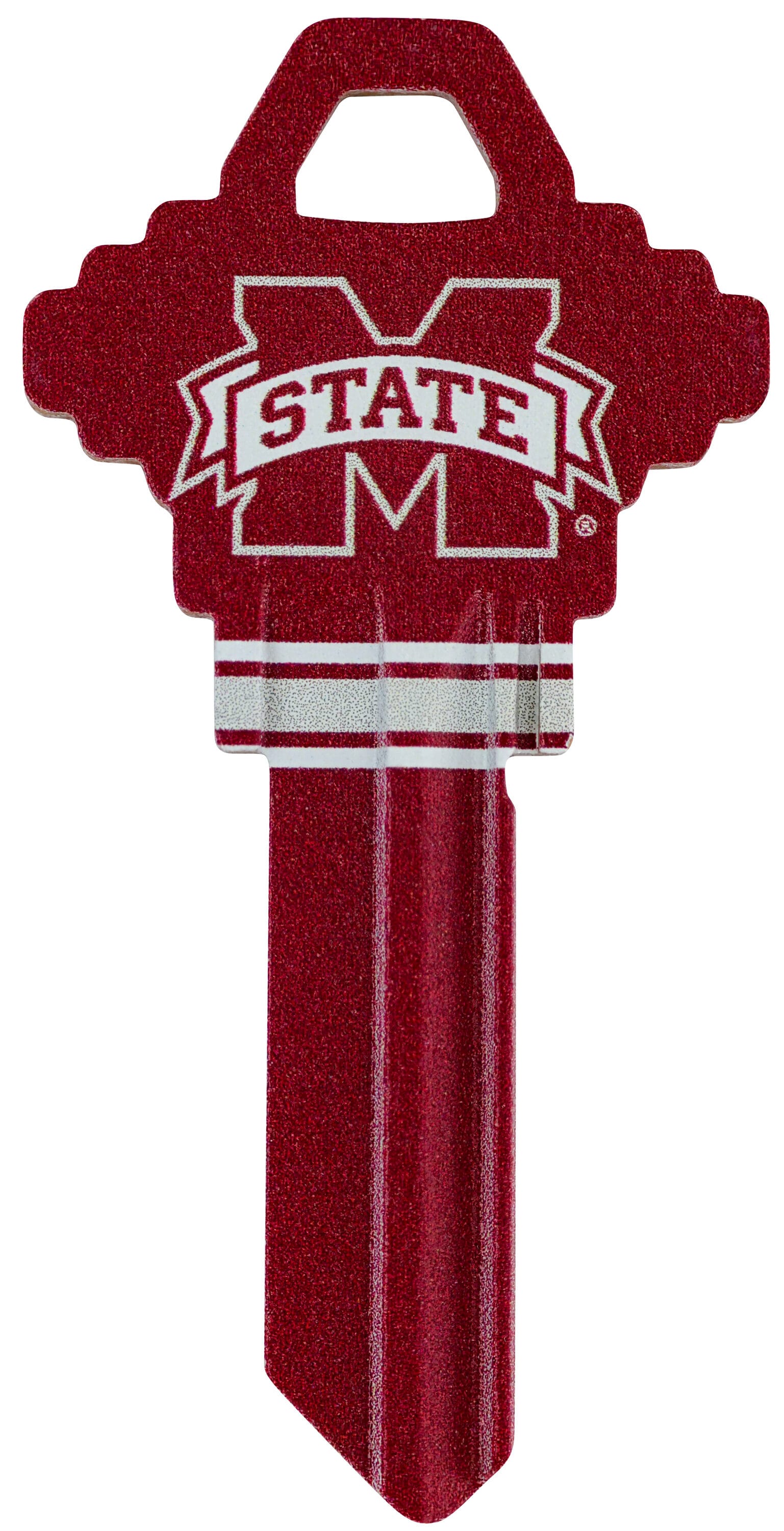 Fanatix 89989 Mississippi State Bulldogs Team colors/Painted Blank Brass House/Entry Key Blank