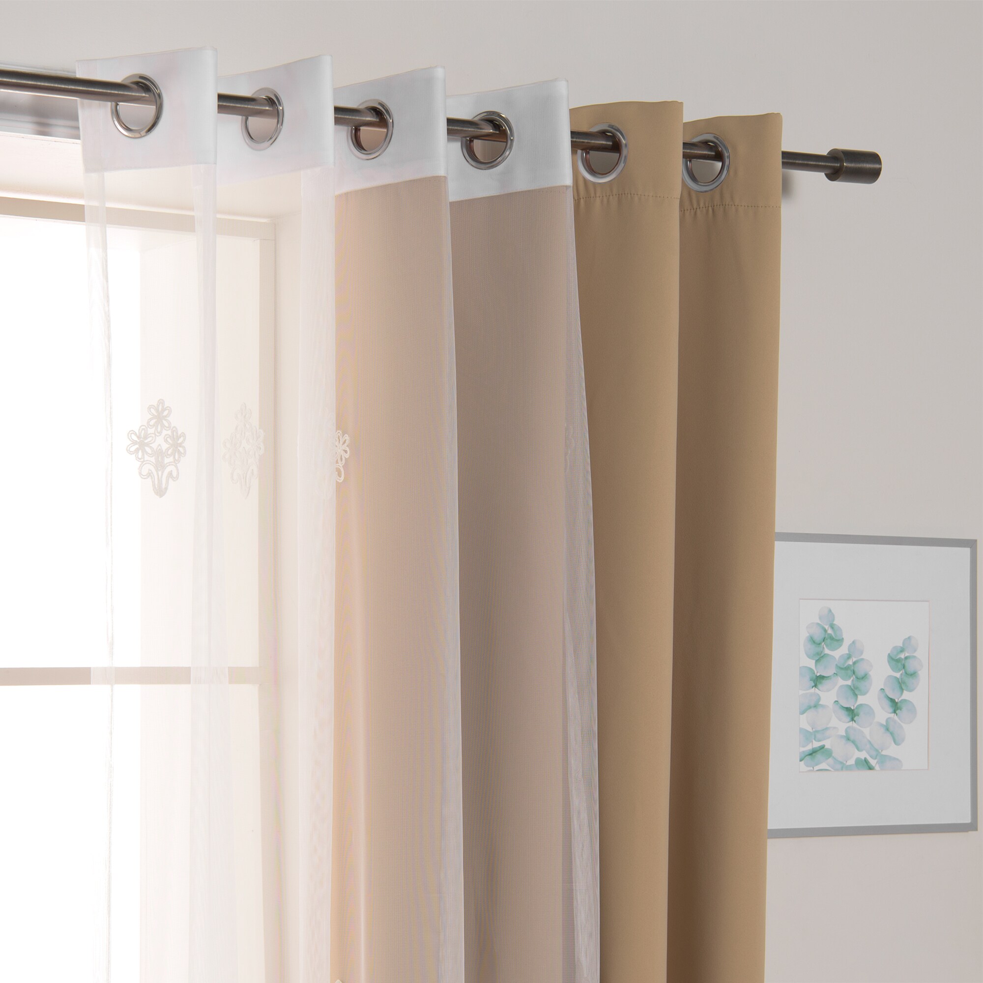 Best Home Fashion MM-DAMAS-84-WHEAT curtains - View #3