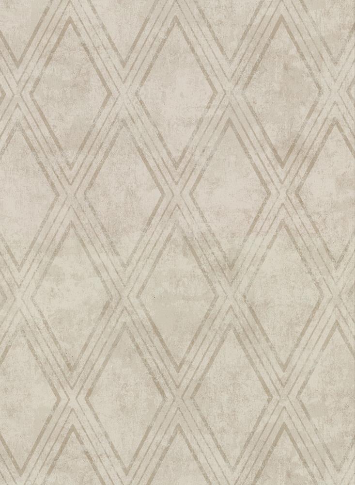 Warner Textures 2921-51005 60.8-Sq. Feet Taupe Vinyl Textured Novelty 3D Unpasted Wallpaper