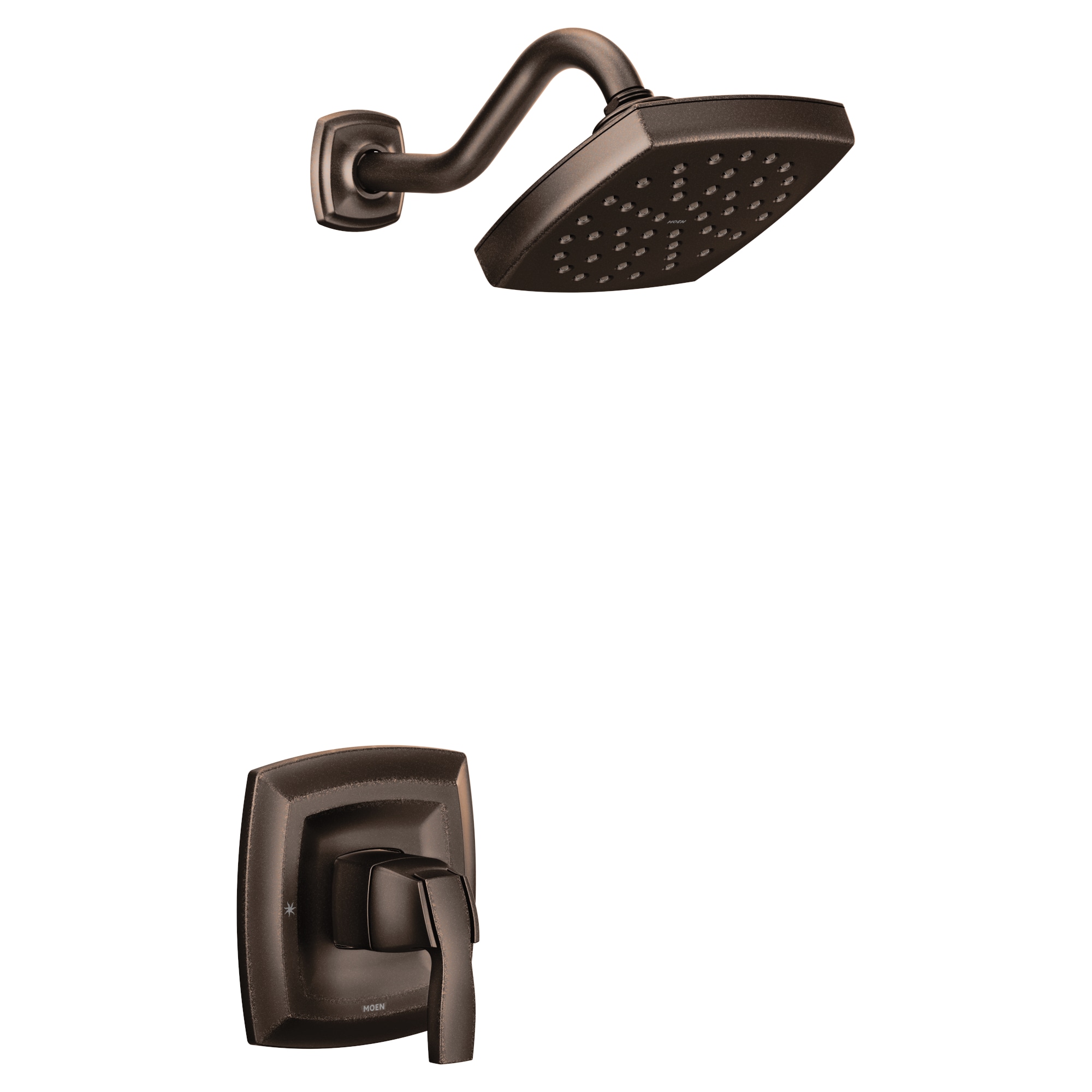 Moen UT3692ORB Voss Oil Rubbed Bronze 1-handle Single Function 6-in Square Shower Faucet (Valve Not Included)