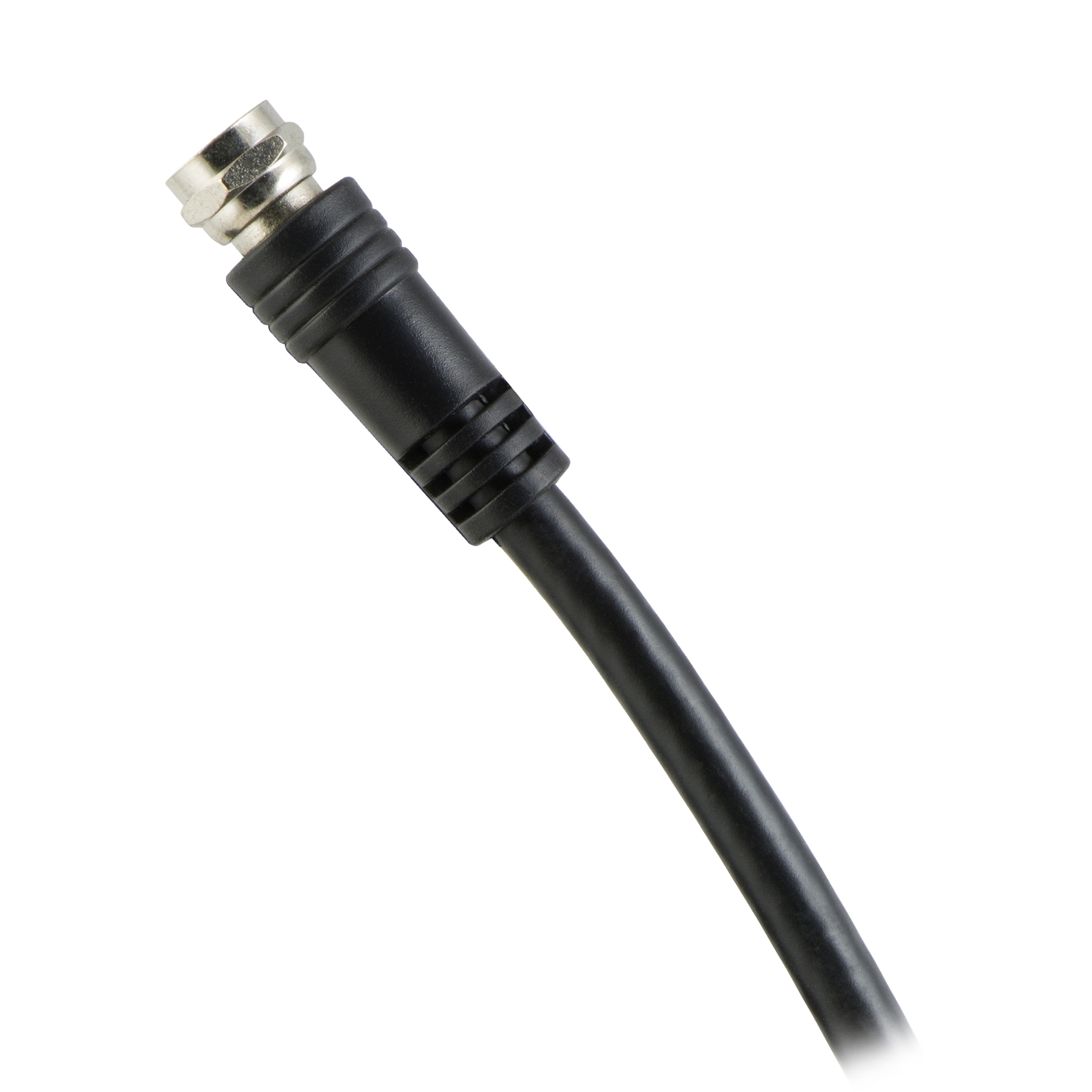 RG6 Coaxial Cable 4ft (BLACK) - MADE IN USA - UL ETL CM CATV Fire retardant  SATELLITE Audio Video Cable with CORNING GILBERT Compression F-Connectors