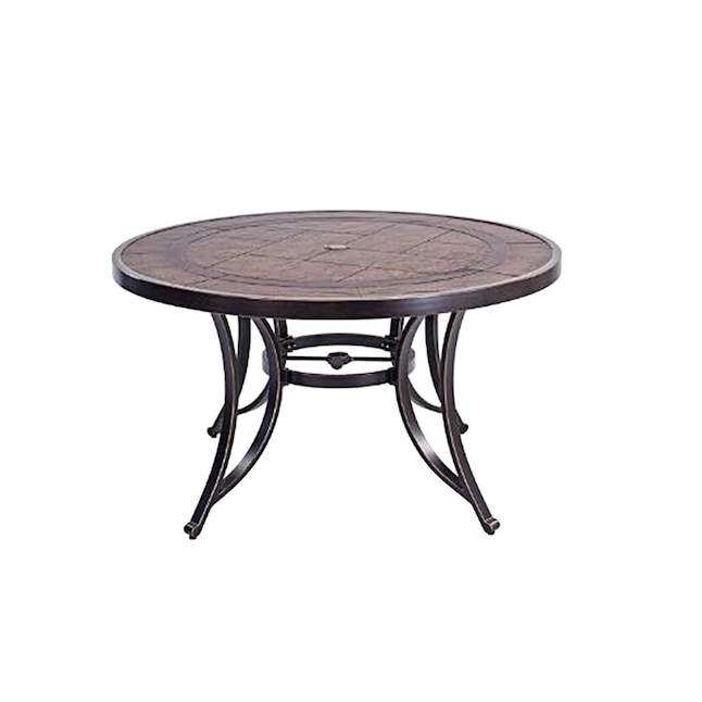 Mondawe Round Outdoor Dining Table 48, 48 Inch Round Outdoor Dining Table And Chairs