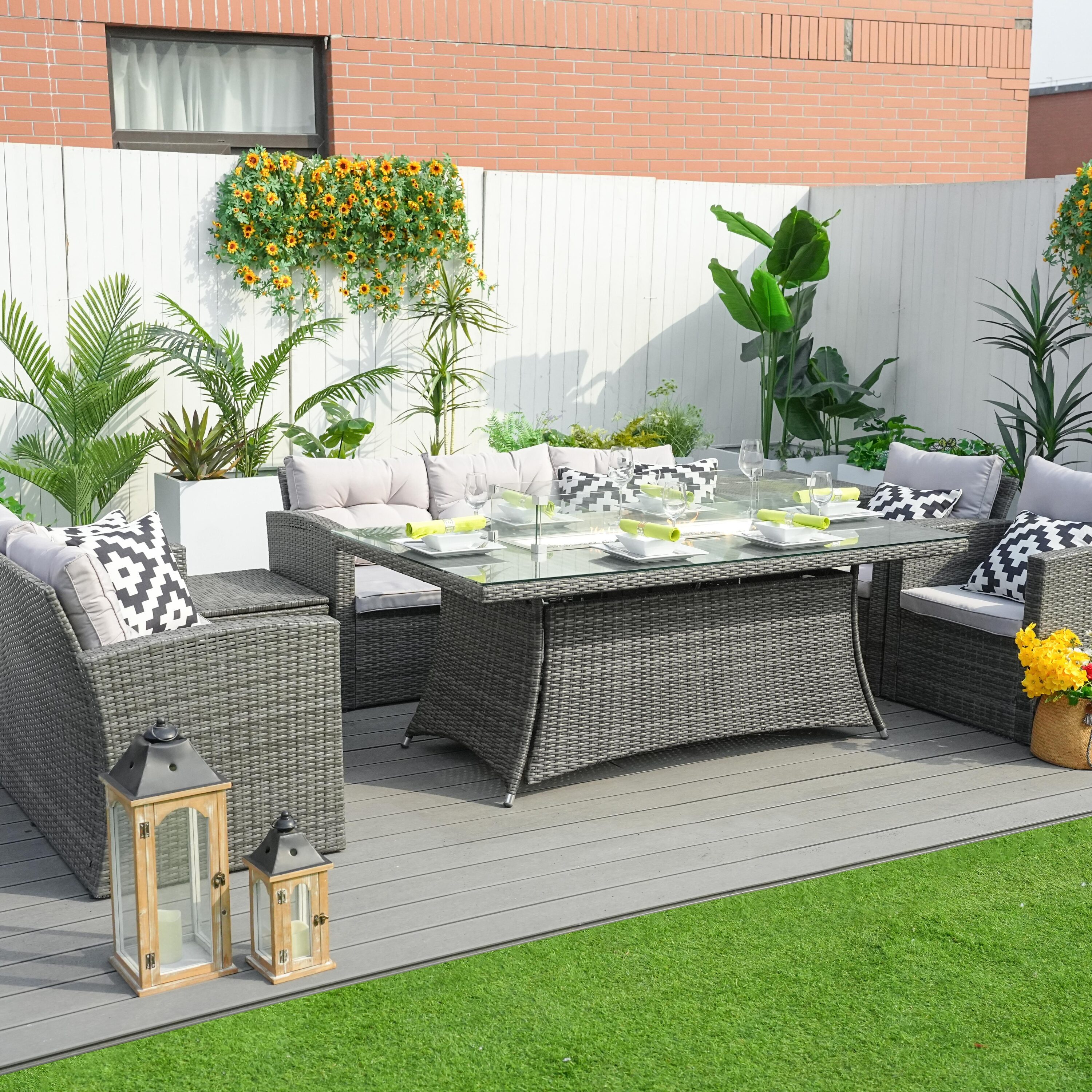 Direct Wicker DWG-1503&06R-GR Patio-Dining-Sets - View #7