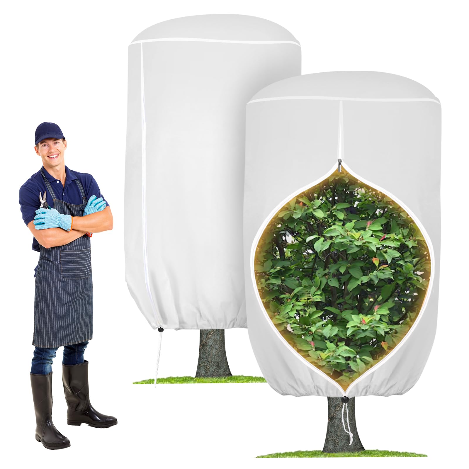 Rectangle Drawstring Covers Adrinfly Plant Covers Freeze Protection Rounded Top 47 by 72 for ...
