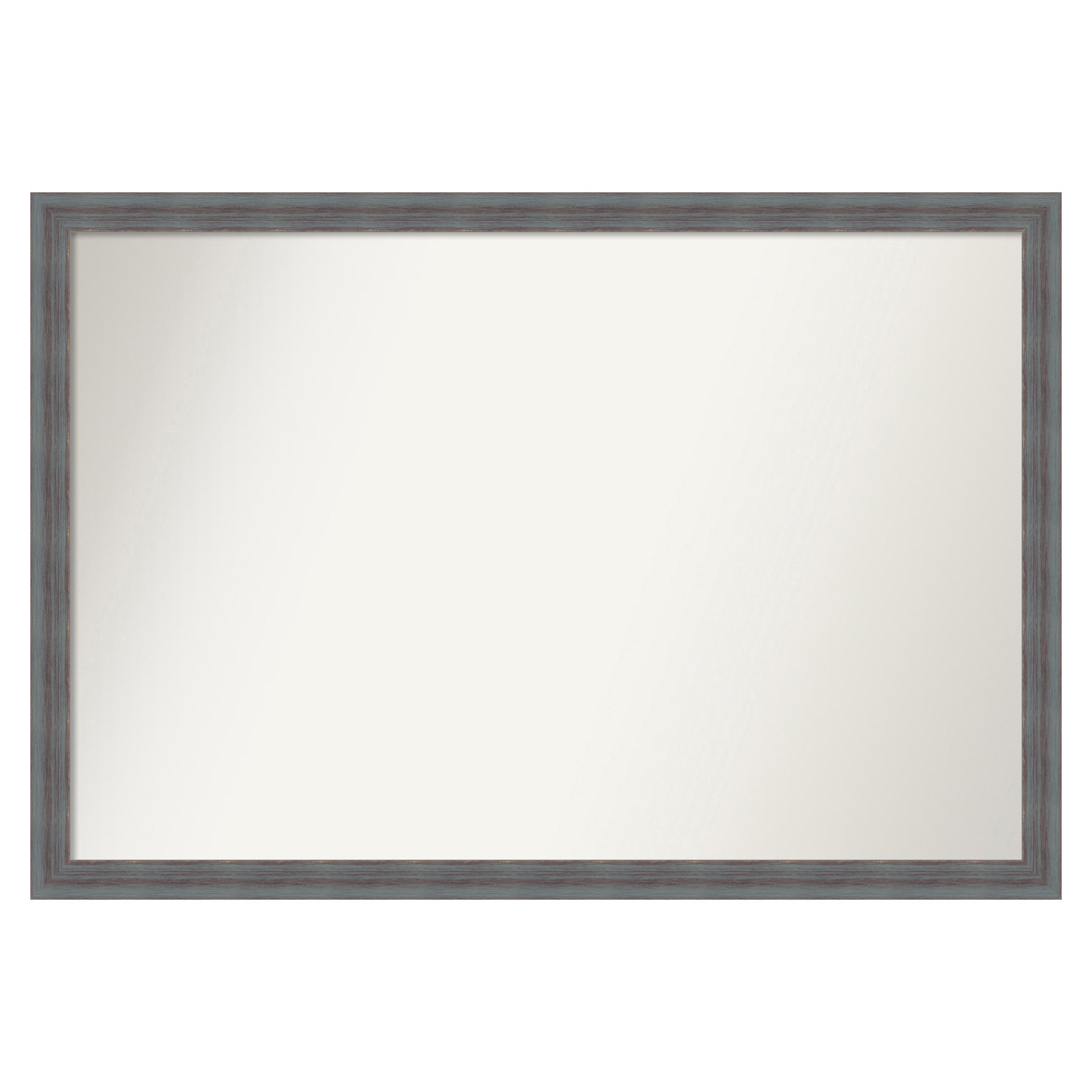 Amanti Art A17007222990 Dixie Grey Rustic Frame 38.25-Inches W x 26.25-Inches H Square Dixie Blue Grey Rustic Framed Vanity Mirror