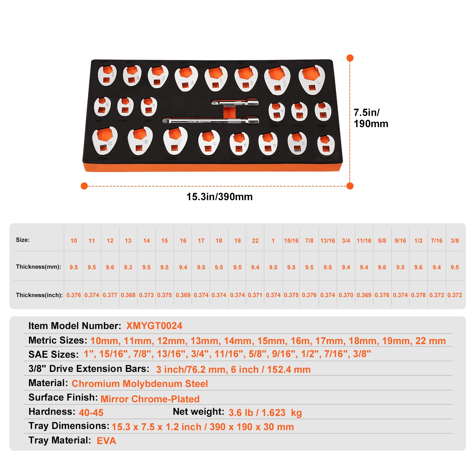 VEVOR SCLBXBSTZJT303440V0 Wrench-Sets - View #7