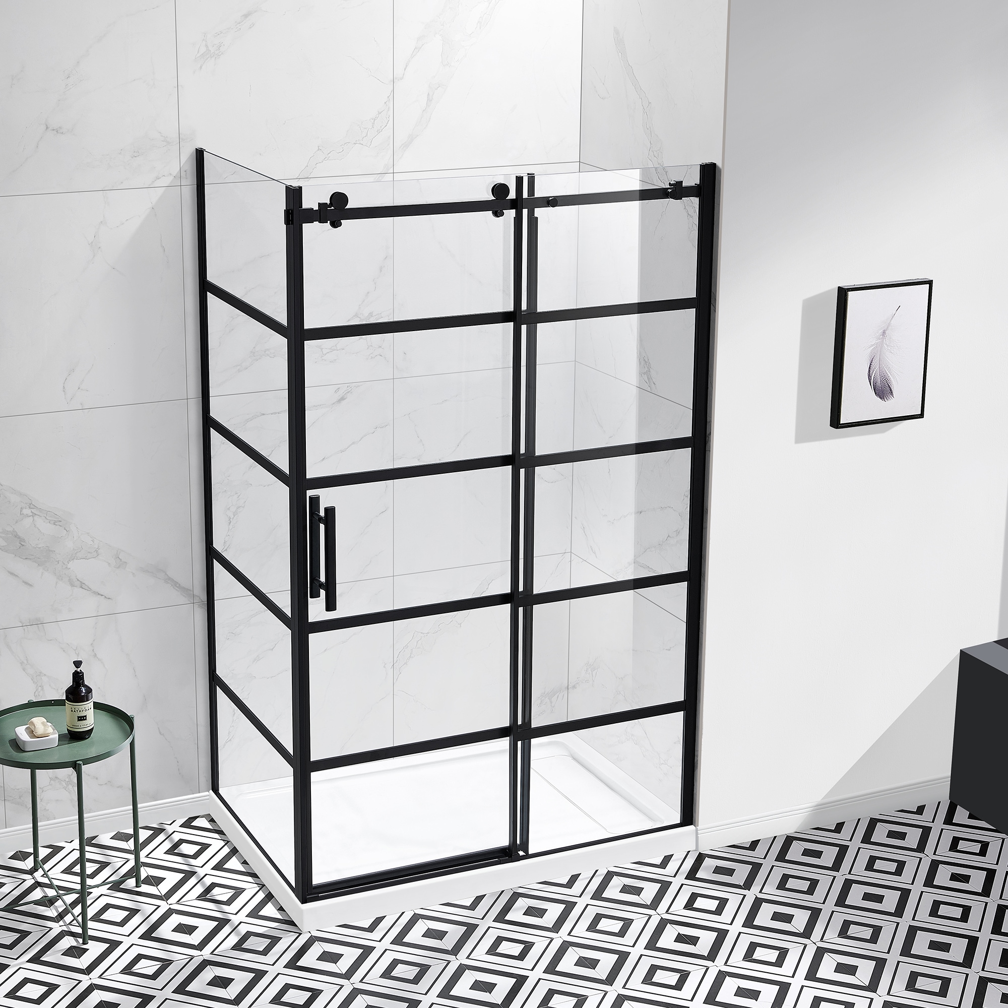 allen + roth WILMER-32SP-MB Shower-Doors - View #11