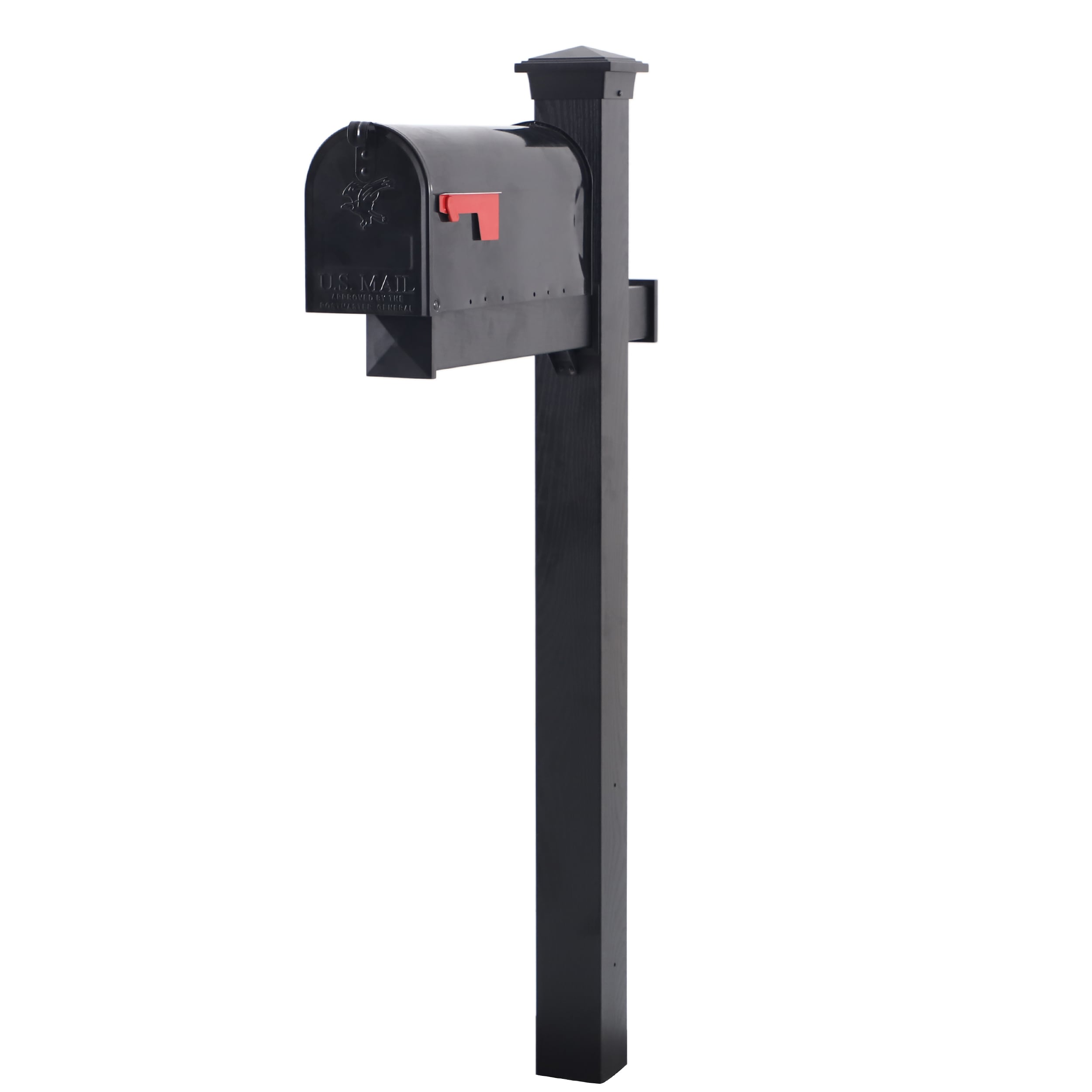 RELIABILT Black Galvanized Steel 4 X 4 Mount Mailbox Post FQS71026A-A ...