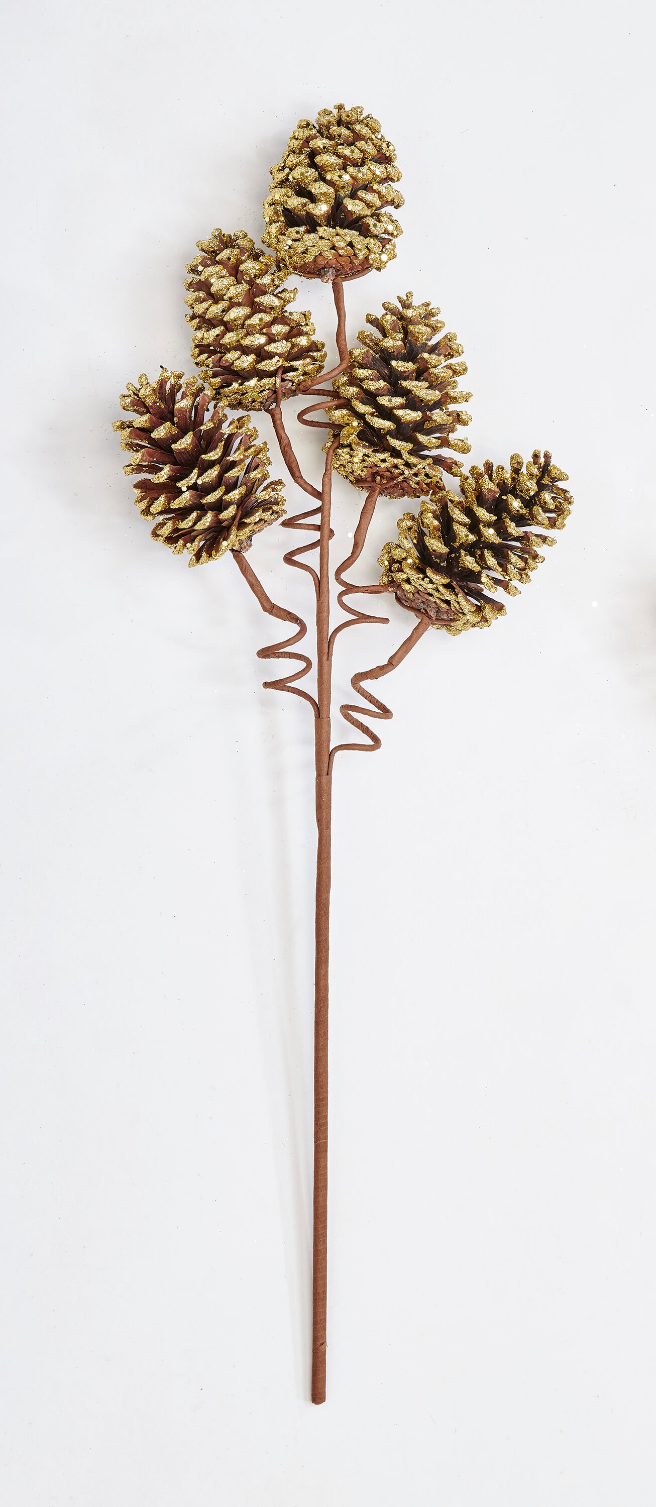 Worth Imports 15027GO 3 -Pack Gold Pinecone Spray Christmas Tree Pick