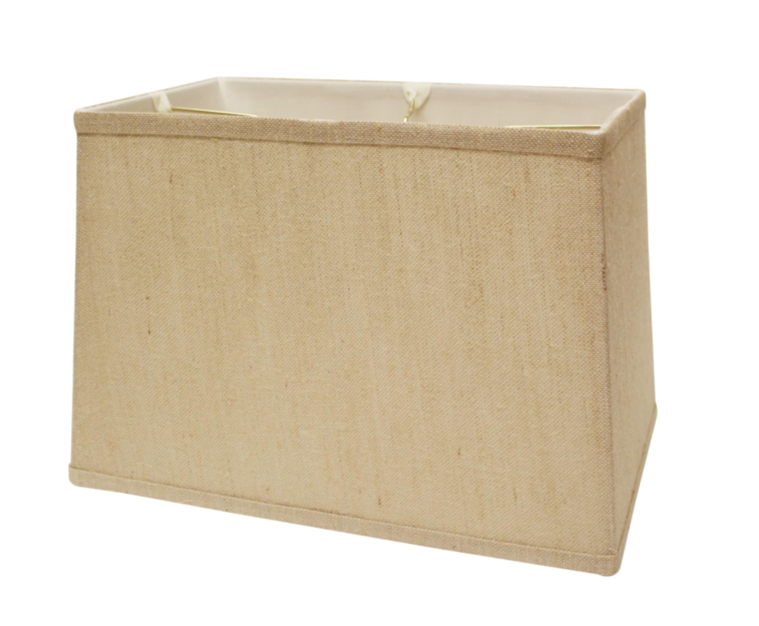 LOVMOR SF-WO-B075101216 Retro Rectangle Softback Lampshade Washer Fitter Natural Fabric