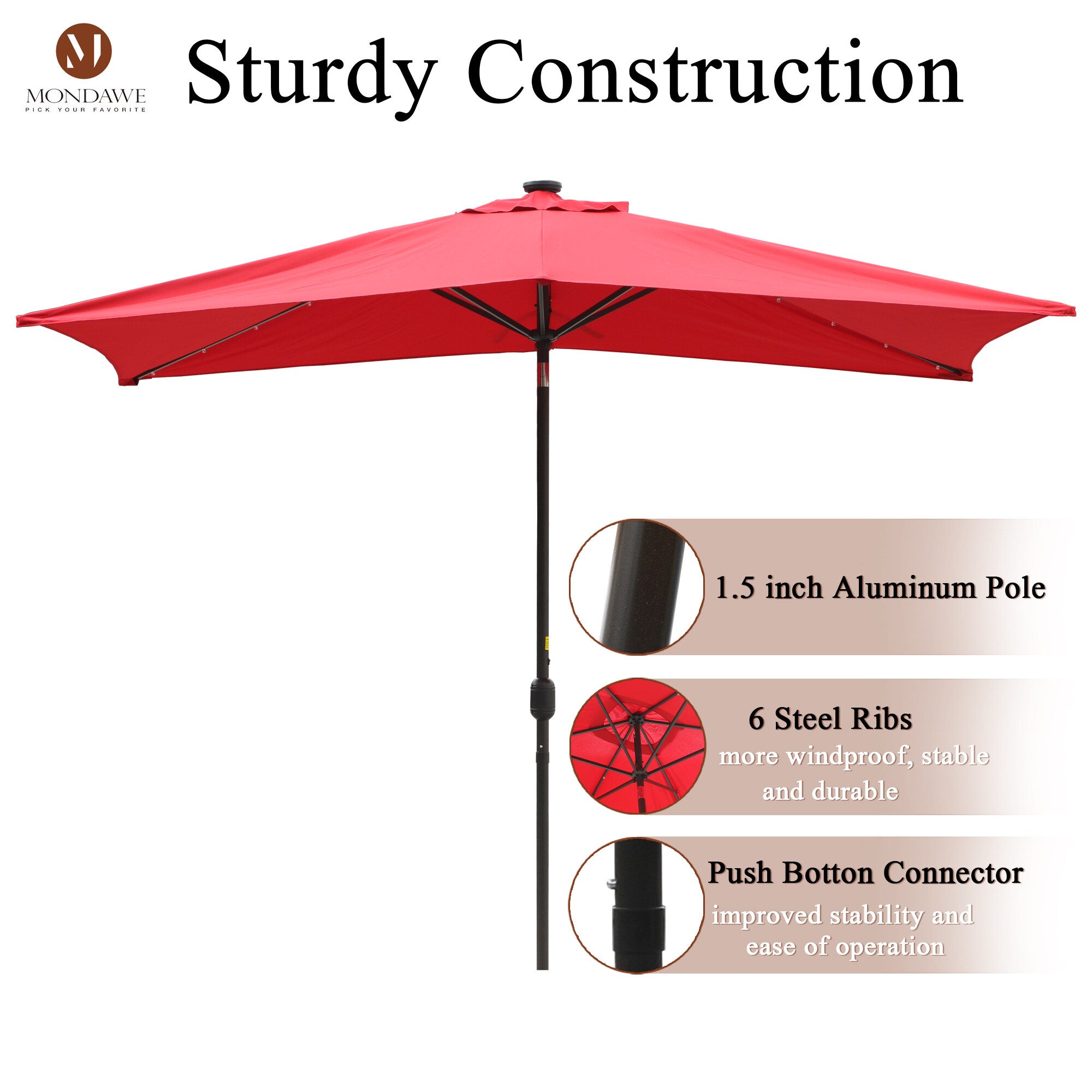 Mondawe 21300RDRL-SM Umbrellas-2 - View #5