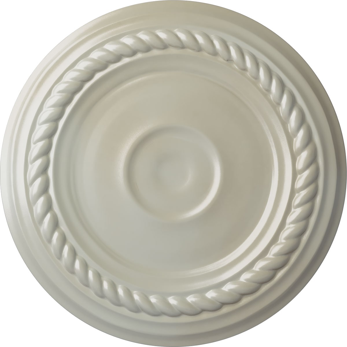 Ekena Millwork CM07ALFBS Small Alexandria 7.875-in W x 7.875-in L Painted Flash Blue Polyurethane Whole Ceiling Medallion