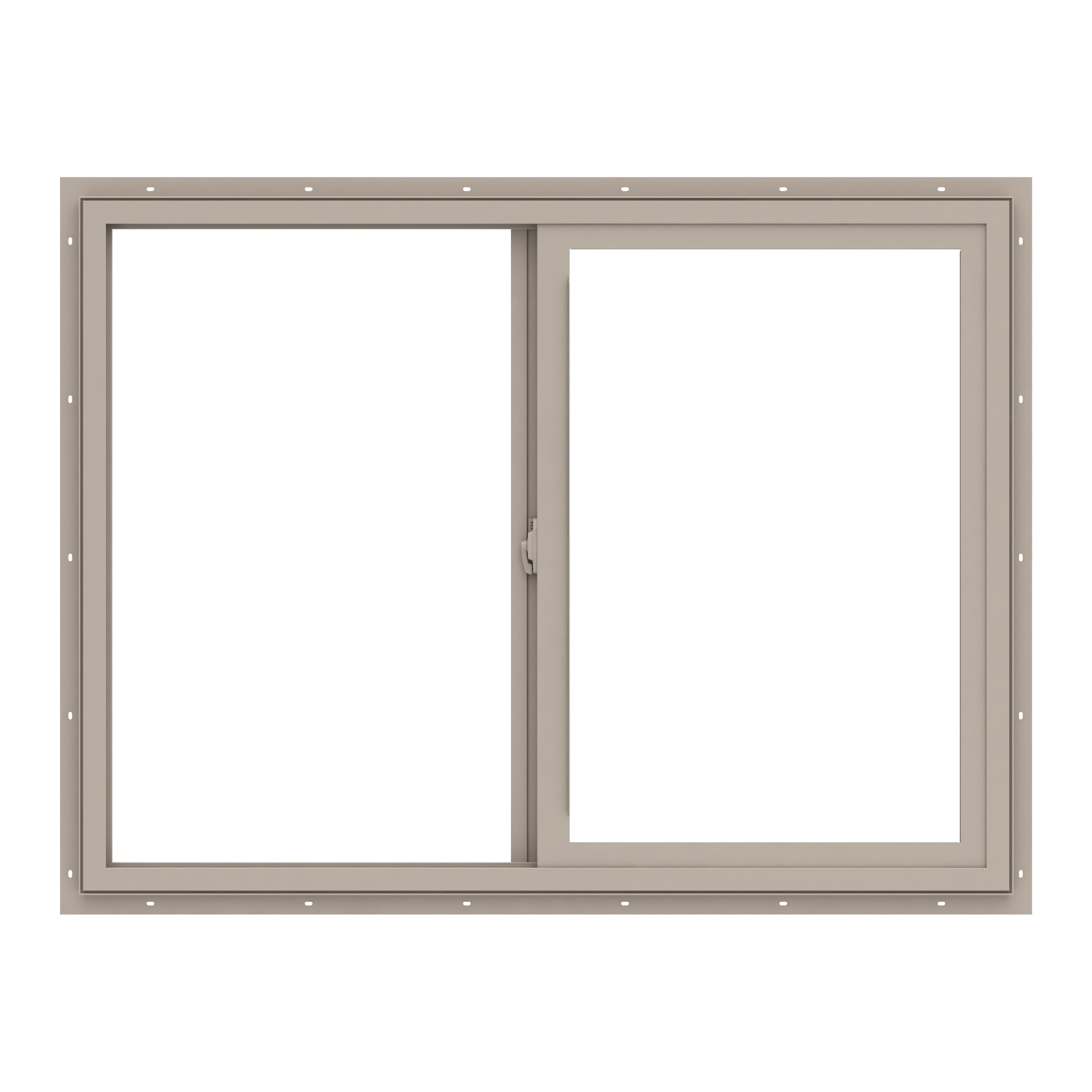 Pella 150 Series Left-operable Vinyl Fossil Sliding Window Half Screen ...