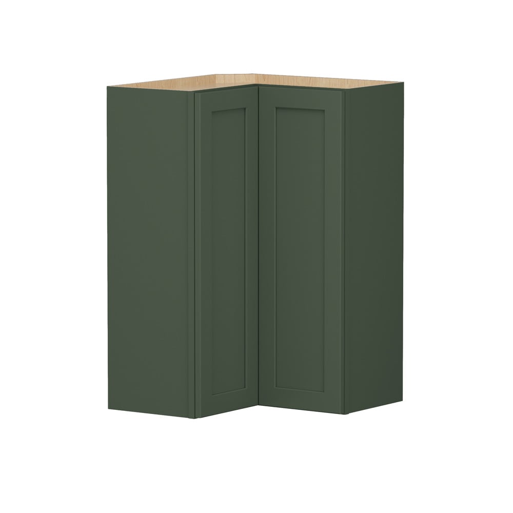 Shenandoah Breckenridge FOL 24-in W x 36-in H x 12-in D Sage L-Shaped Corner Wall Fully Assembled Cabinet Recessed Panel Shaker