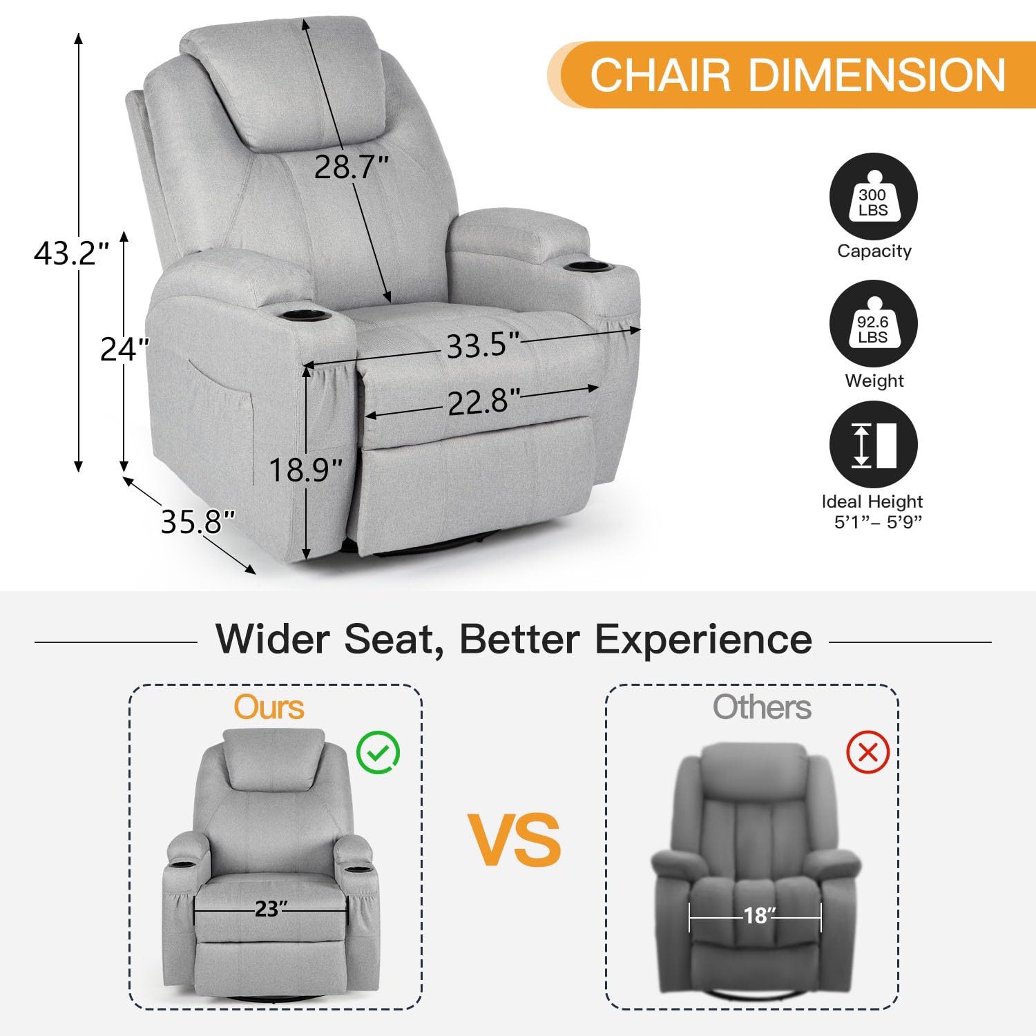AECOJOY 13003UGR-LS01 recliners - View #2