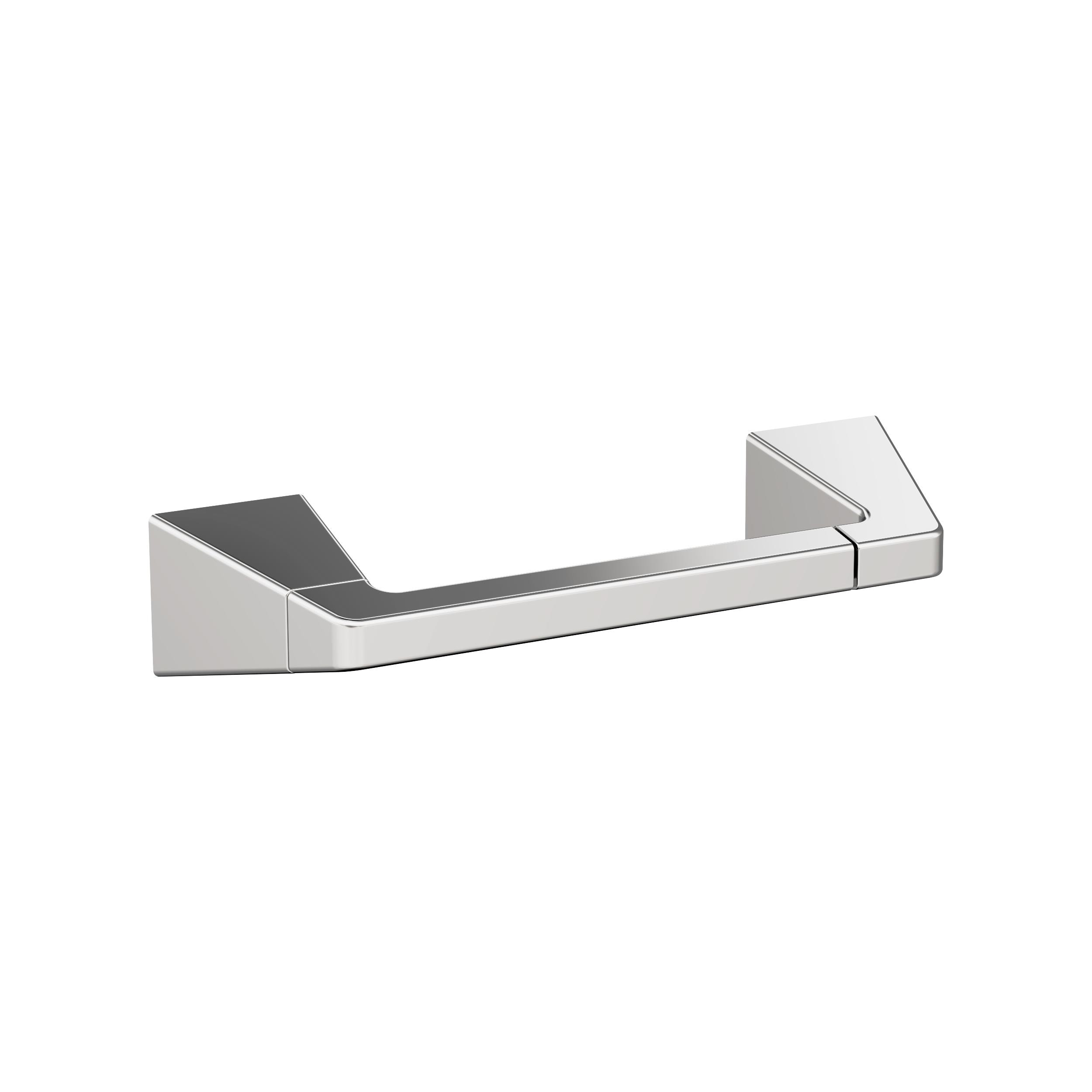 Amerock BH3600126 Blackrock Chrome Wall mount Double post Toilet Paper Holder 1 -Rolls with Storage