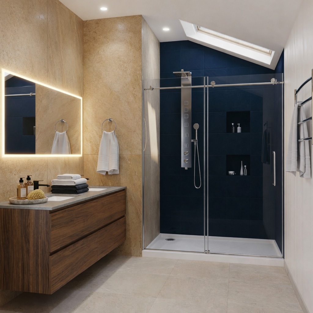 ANZZI SDLSX Series Polished Chrome 60-in W x 76-in H Frameless Bypass Bypass Shower door