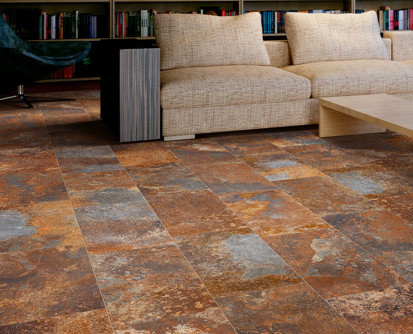 XTONE - OXIDE BROWN Porcelain stoneware wall/floor tiles with