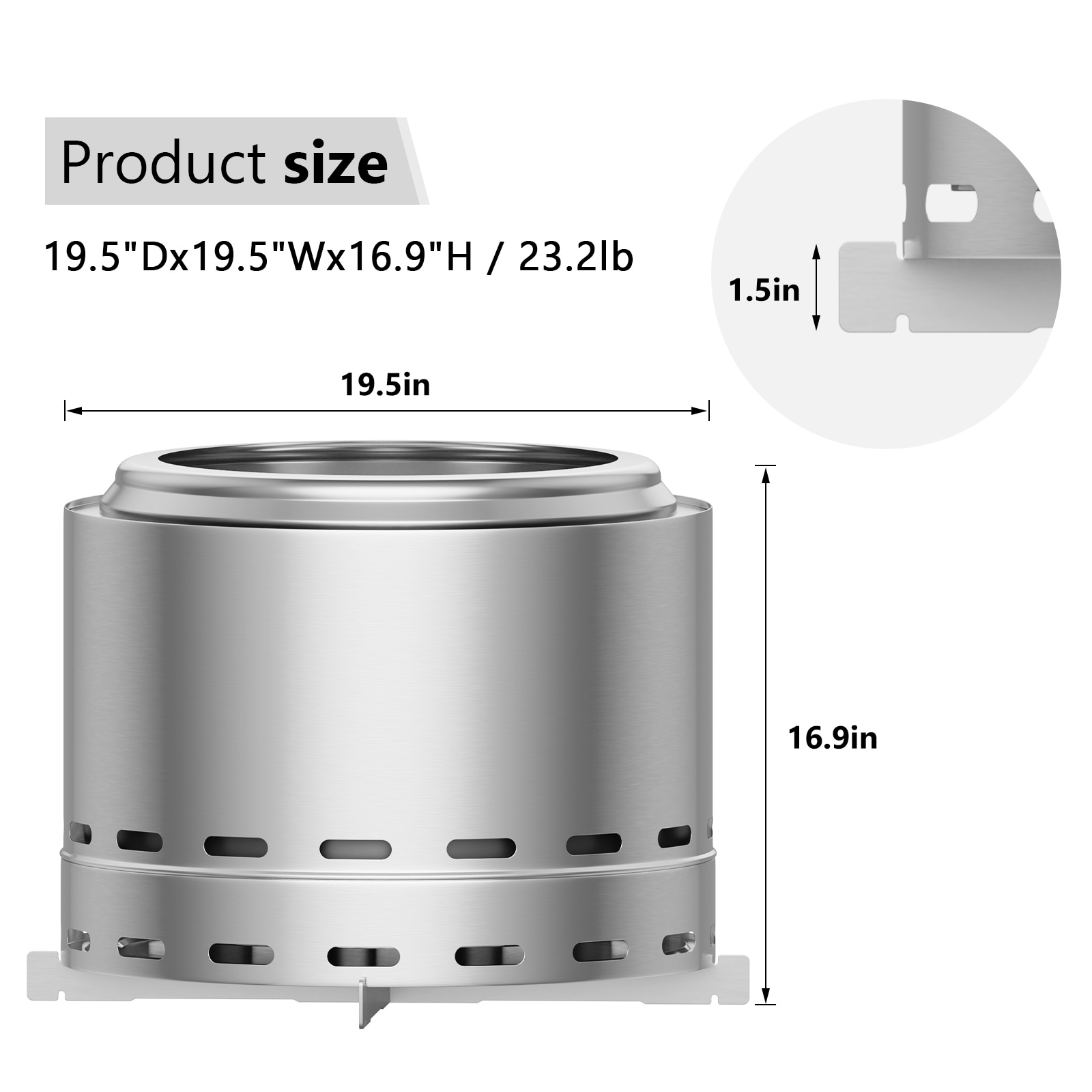 Runesay FRP-47 Outdoor-Woodburning-Firepits - View #4