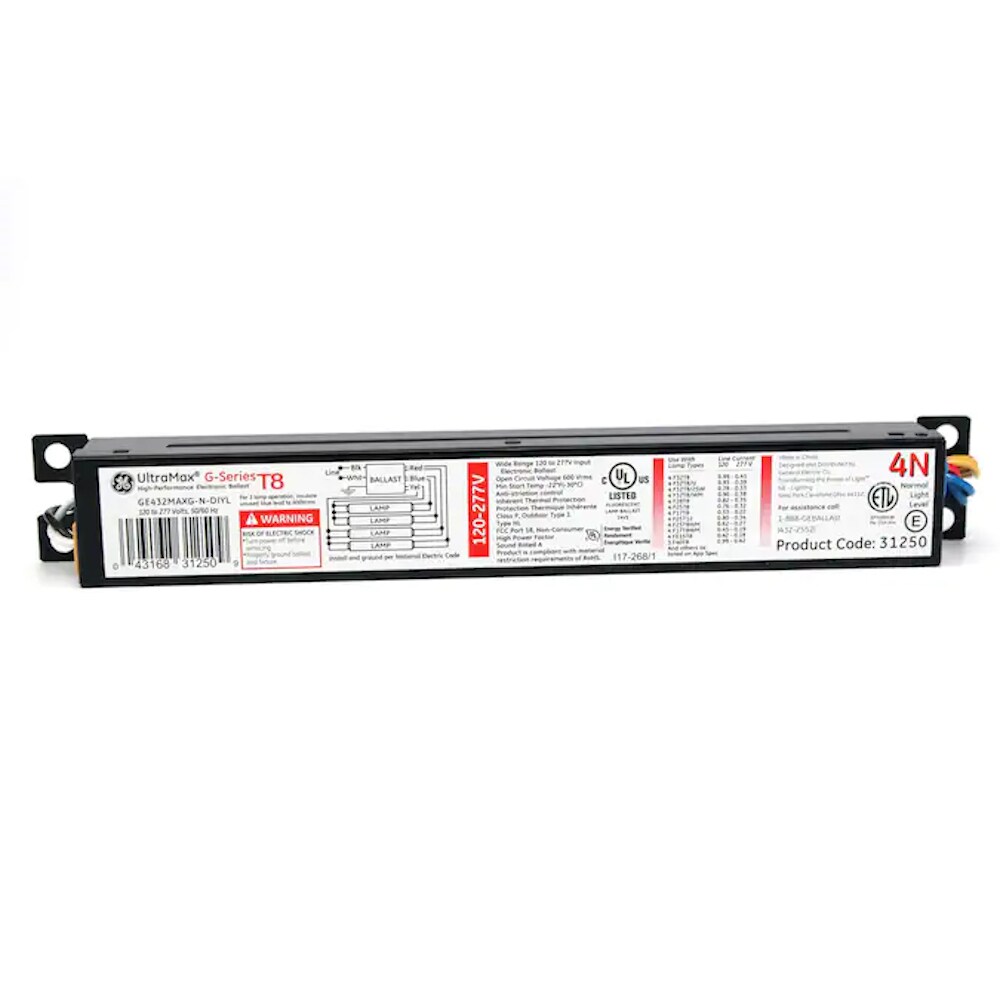 GE 335481 T8 4-Bulb Commercial Fluorescent Light Ballast
