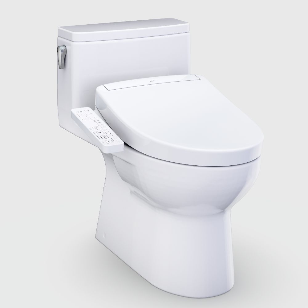 TOTO - Redington Cotton White Elongated Chair height 12-in Rough-In WaterSense 1.0 GPF Soft Close...