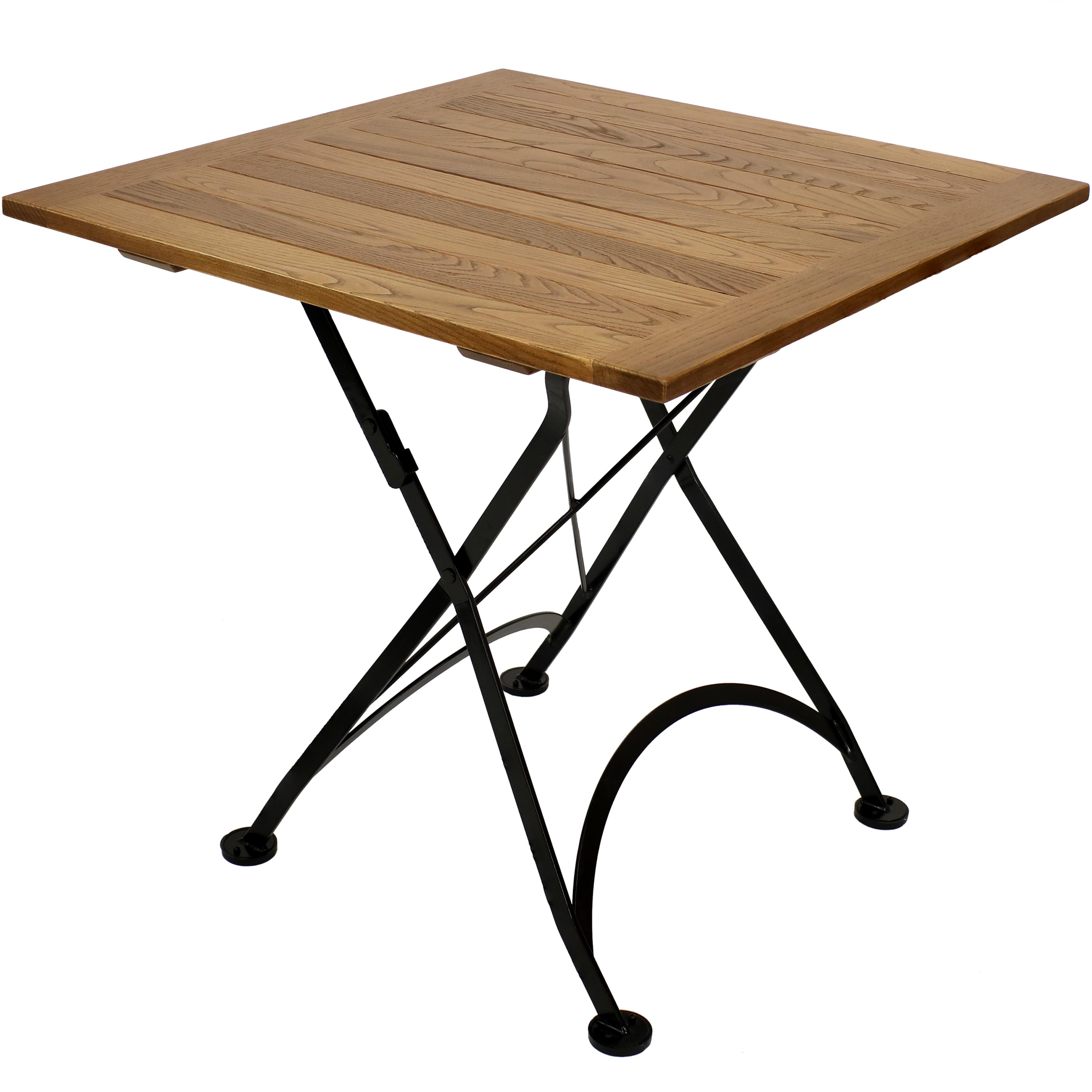 Sunnydaze Decor 2.6-ft x 2.6-ft Indoor or Outdoor Square Wood Brown Folding  Card Table (2-Person) in the Folding Tables department at