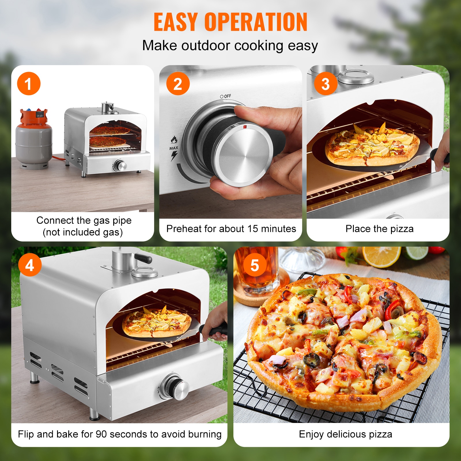 VEVOR TMSPSL13YCMB1PULCV0 Outdoor-Pizza-Ovens - View #7