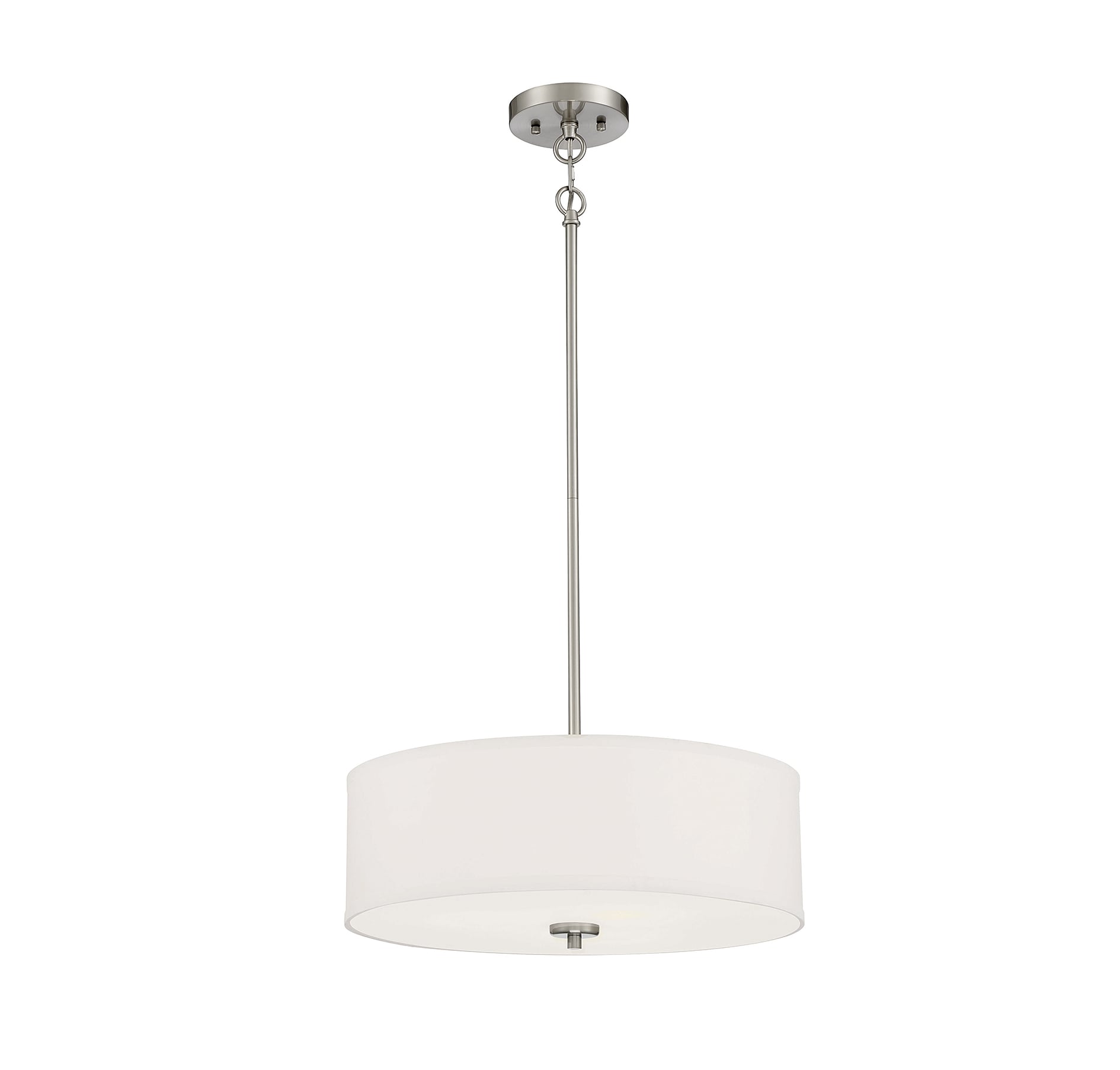 Meridian Lite Trends M70109BN Meridian 3 -Light Brushed Nickel Modern/contemporary Drum Medium Hanging Pendant light