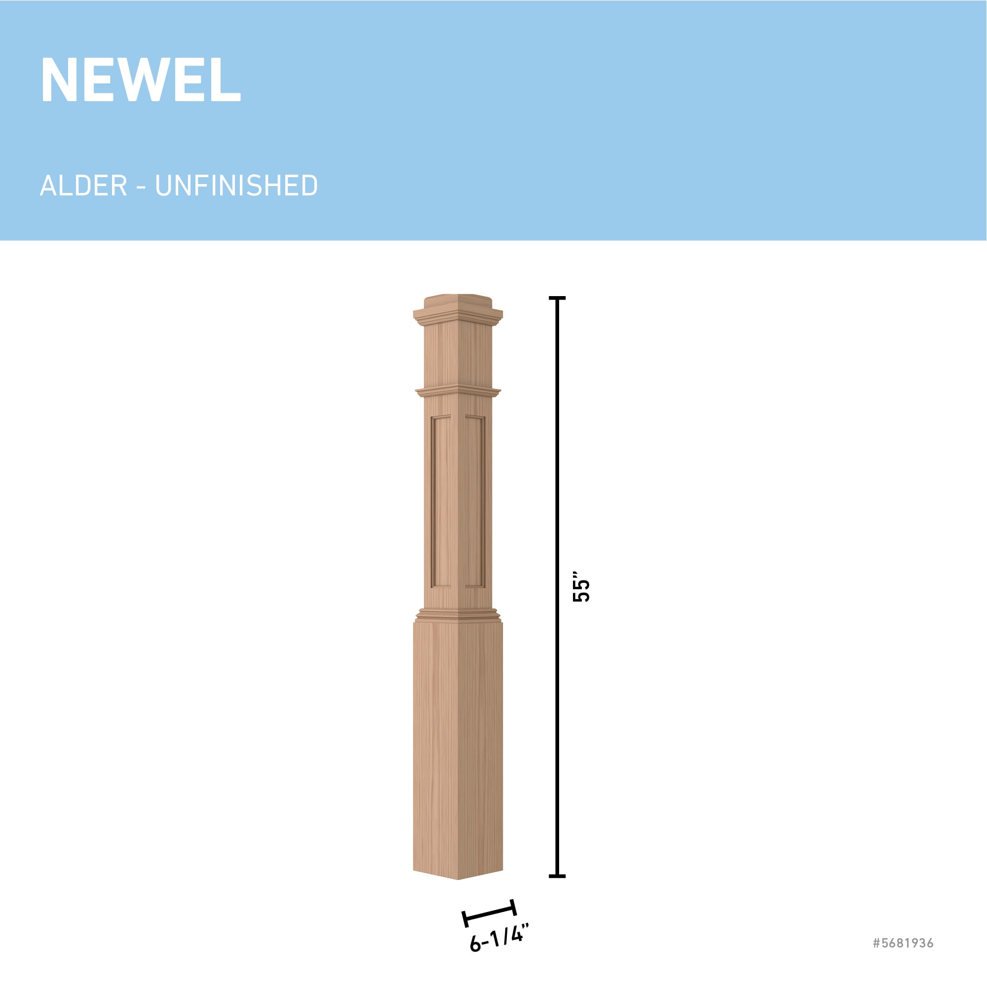 L.J. Smith Stair Systems LJRC-4091-AL Interior-Stairpart-Newel-Posts - View #3