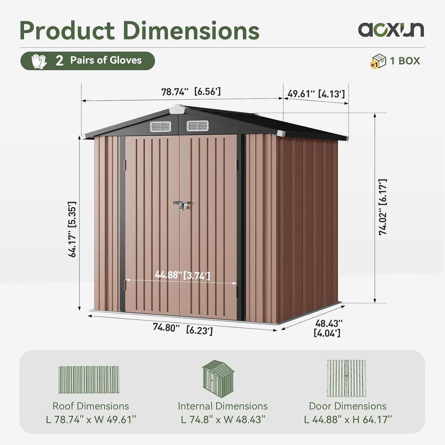 AOXUN G37010 Metal-Storage-Buildings-Sheds - View #7
