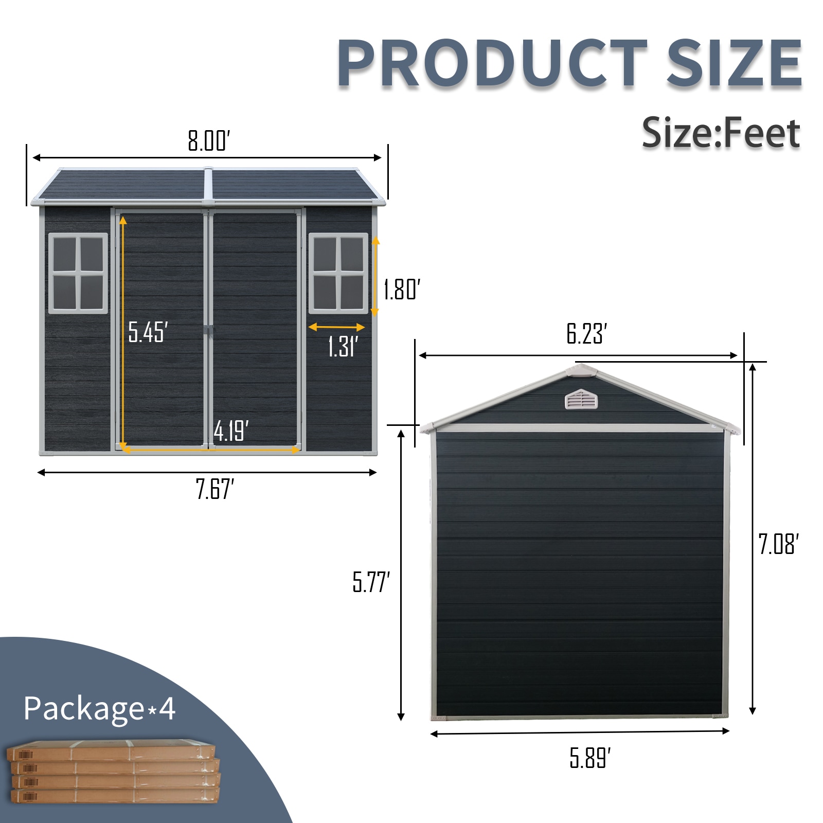 Ayelon GSS00048 Vinyl-Resin-Storage-Buildings - View #5