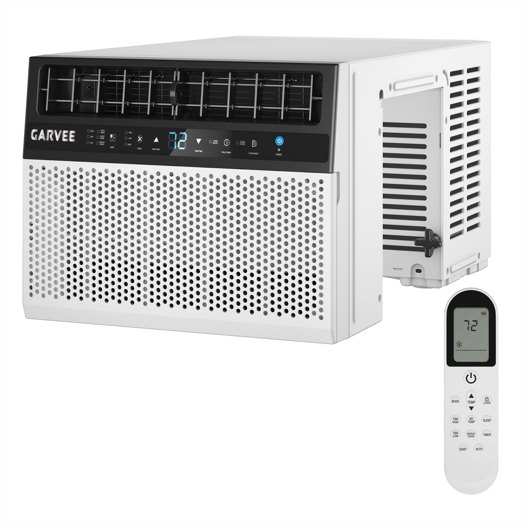 Idealhouse 8000 BTU u-Shaped Window Air Conditioner Cools 350 Sq ft Ultra Quiet with Open Window Flexibility Remote Control Ideal for Bedroom Living Room #F241FAYE-T2D6