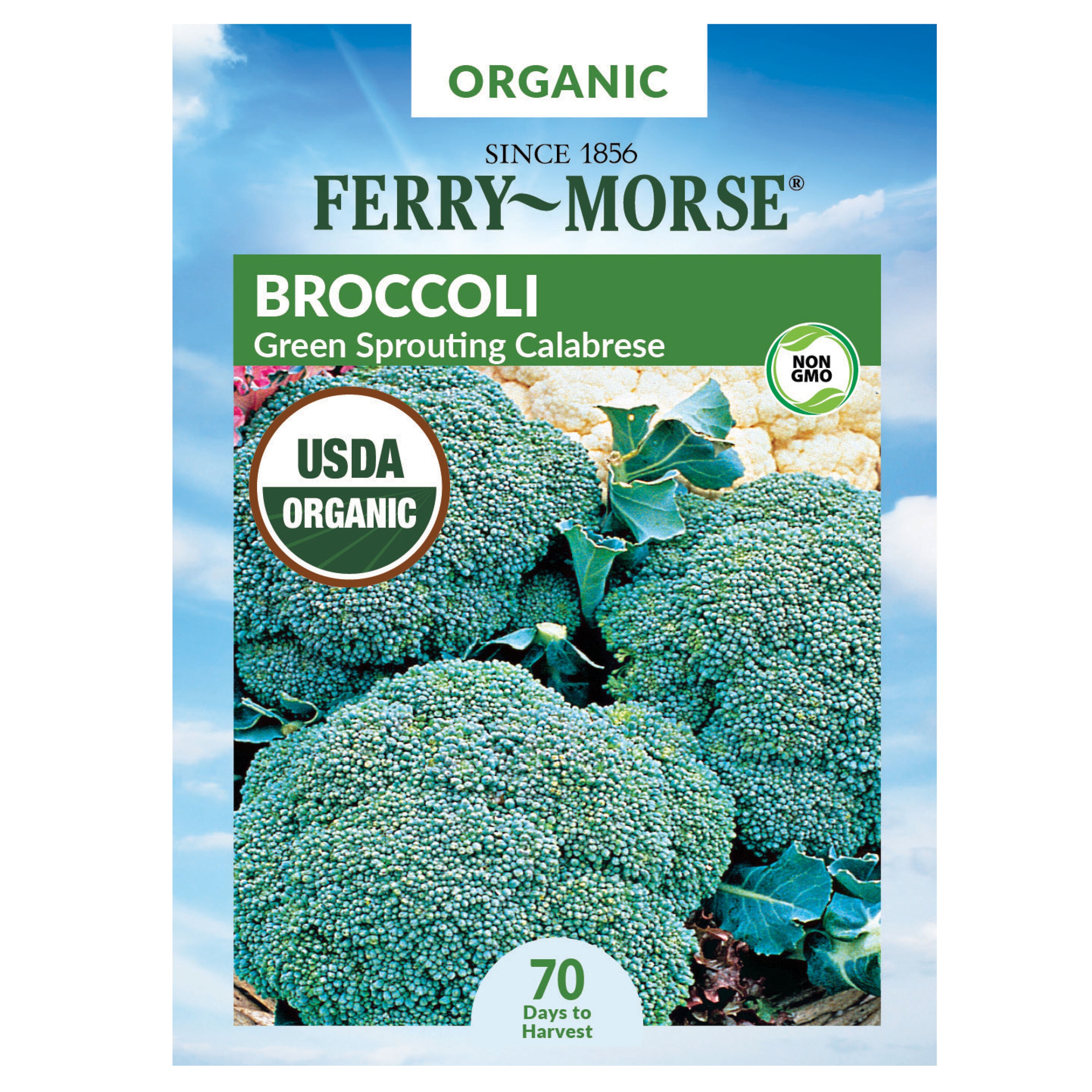 Ferry-Morse 913733.299.643524 Organic Broccoli Calabrese Green Organic Vegetable Seeds 0.75 Gram(s)