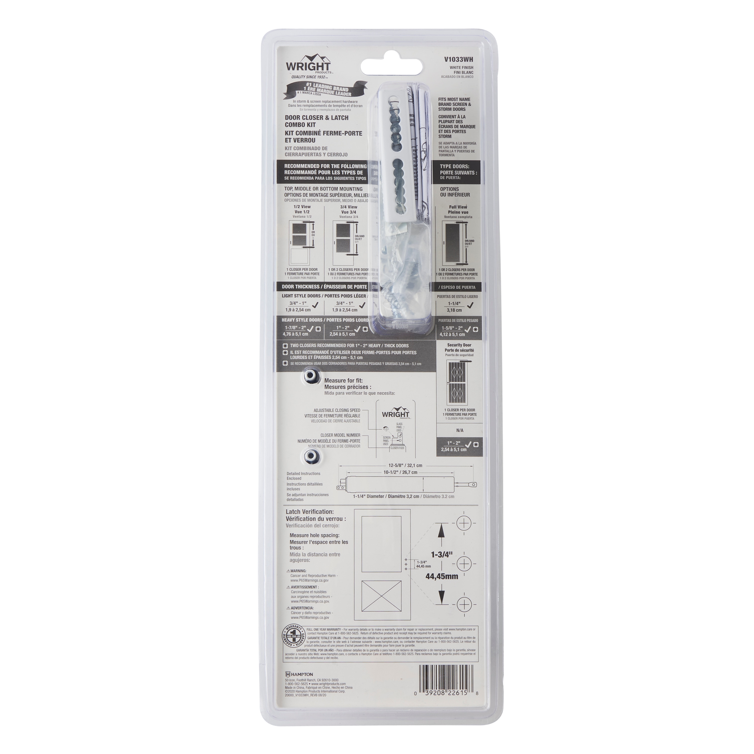 WRIGHT PRODUCTS V1033WH Screen-Storm-Door-Hinges - View #7