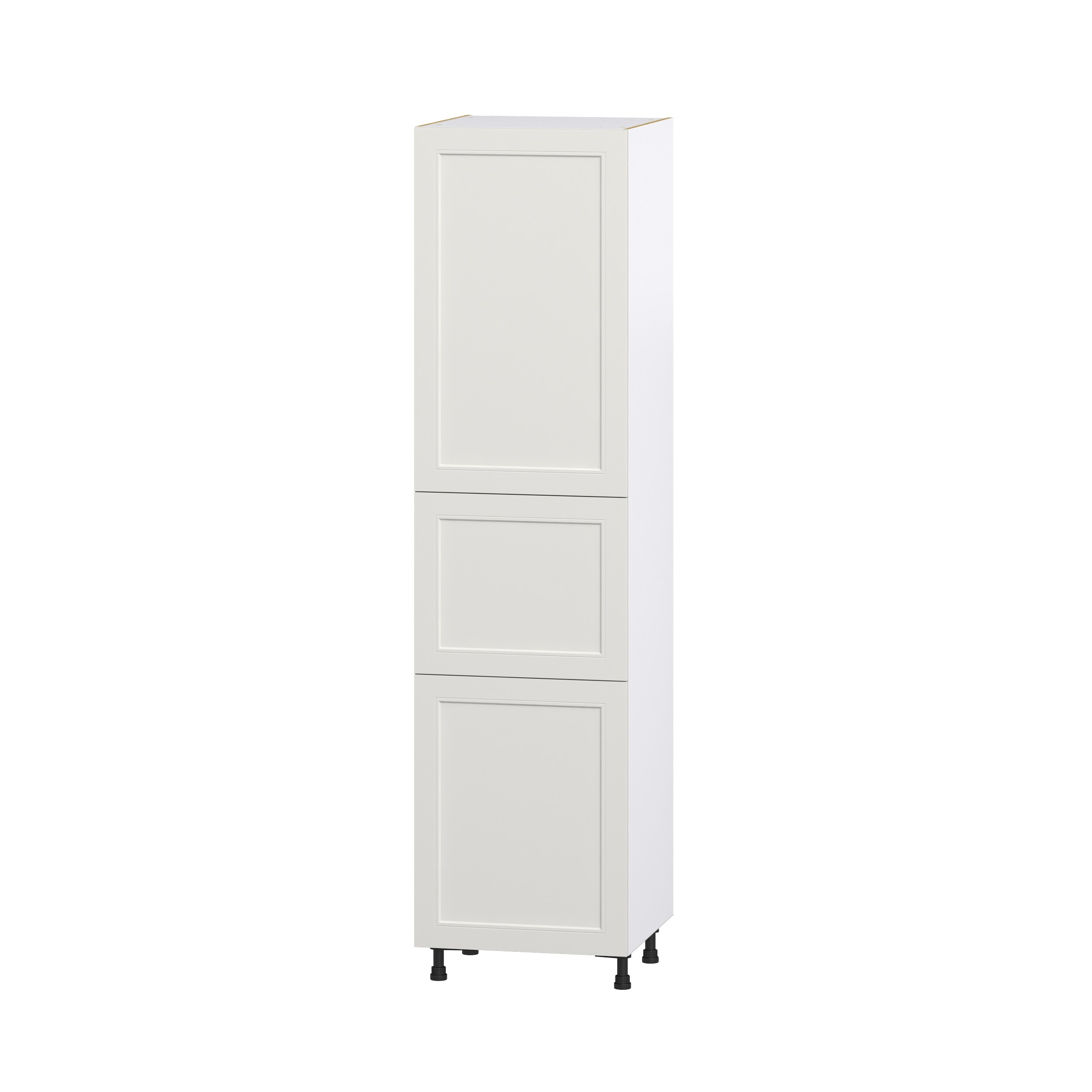 Hugo&Borg DST242494.5(L/R)-BE Belcourt 24-in W x 94.5-in H x 24-in D Painted Light Gray Pantry Fully assembled Cabinet (Recessed Panel Shaker)
