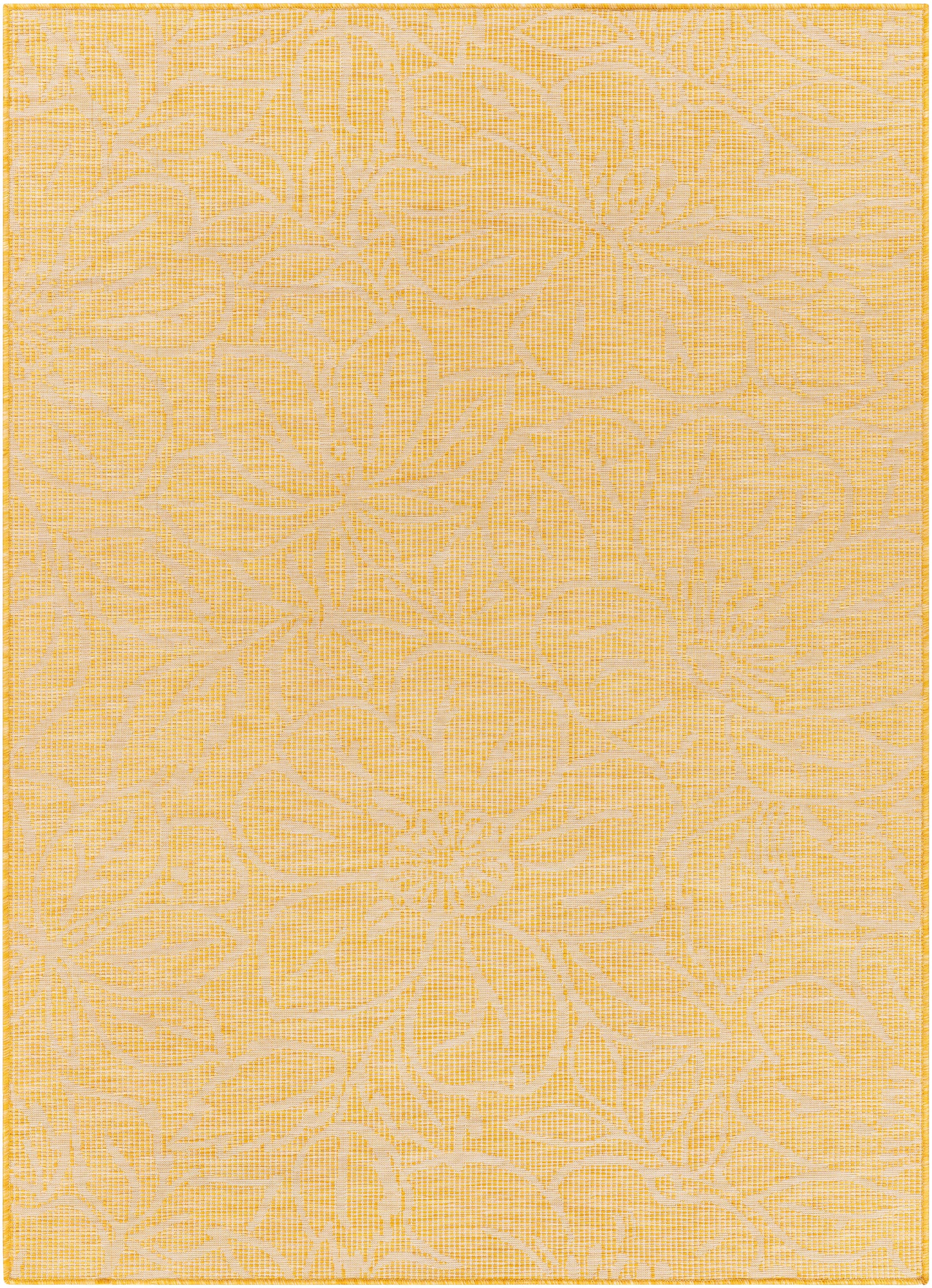 Livabliss PSA2329-537 Pasadena 5 x 7 (ft) Polypropylene Yellow Rectangular Indoor/Outdoor Abstract Oriental Area rug