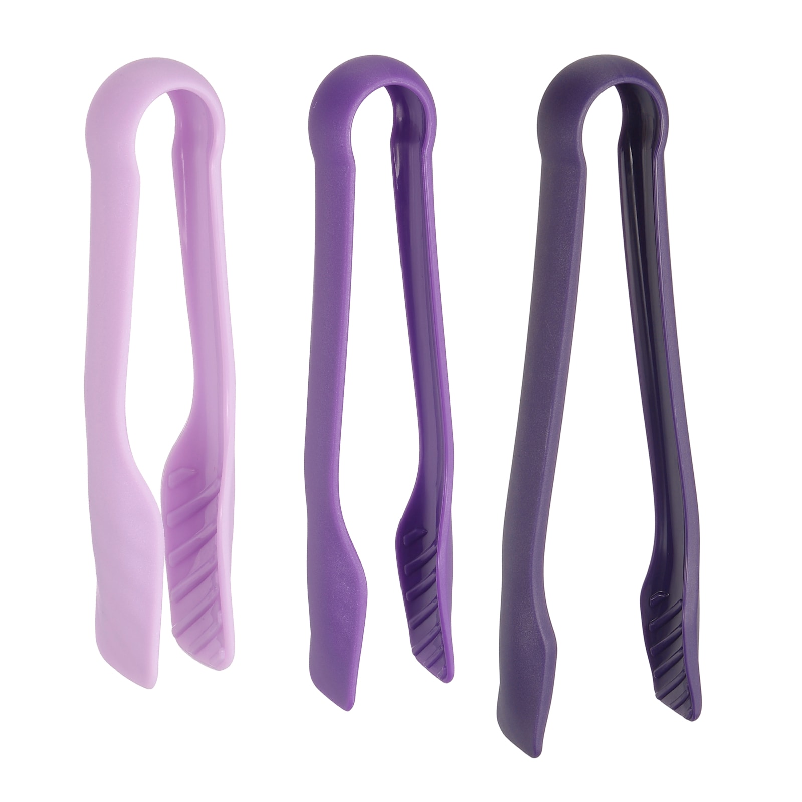 Unique Bargains 3pcs Toaster Tongs 6/8/10 Inch Kitchen Serving Tongs Bread Salad Clip Heat Resistant Food Clamps for Cooking Baking BBQ Buffet Tools Purple