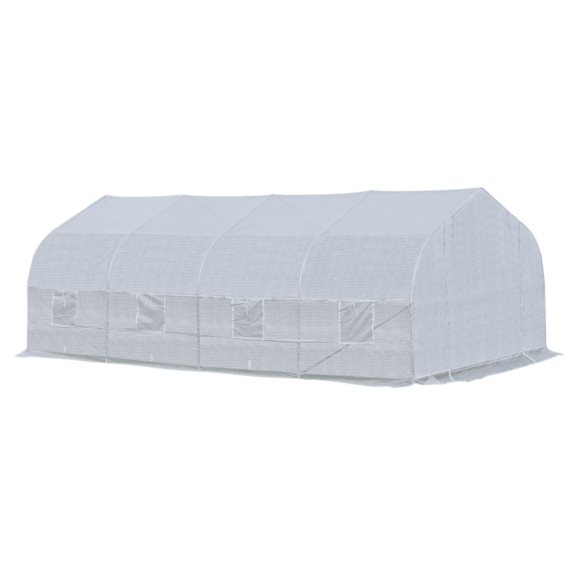Outsunny 845-232WT 19.5-ft L x 9.8-ft W x 6.8-ft H White Greenhouse