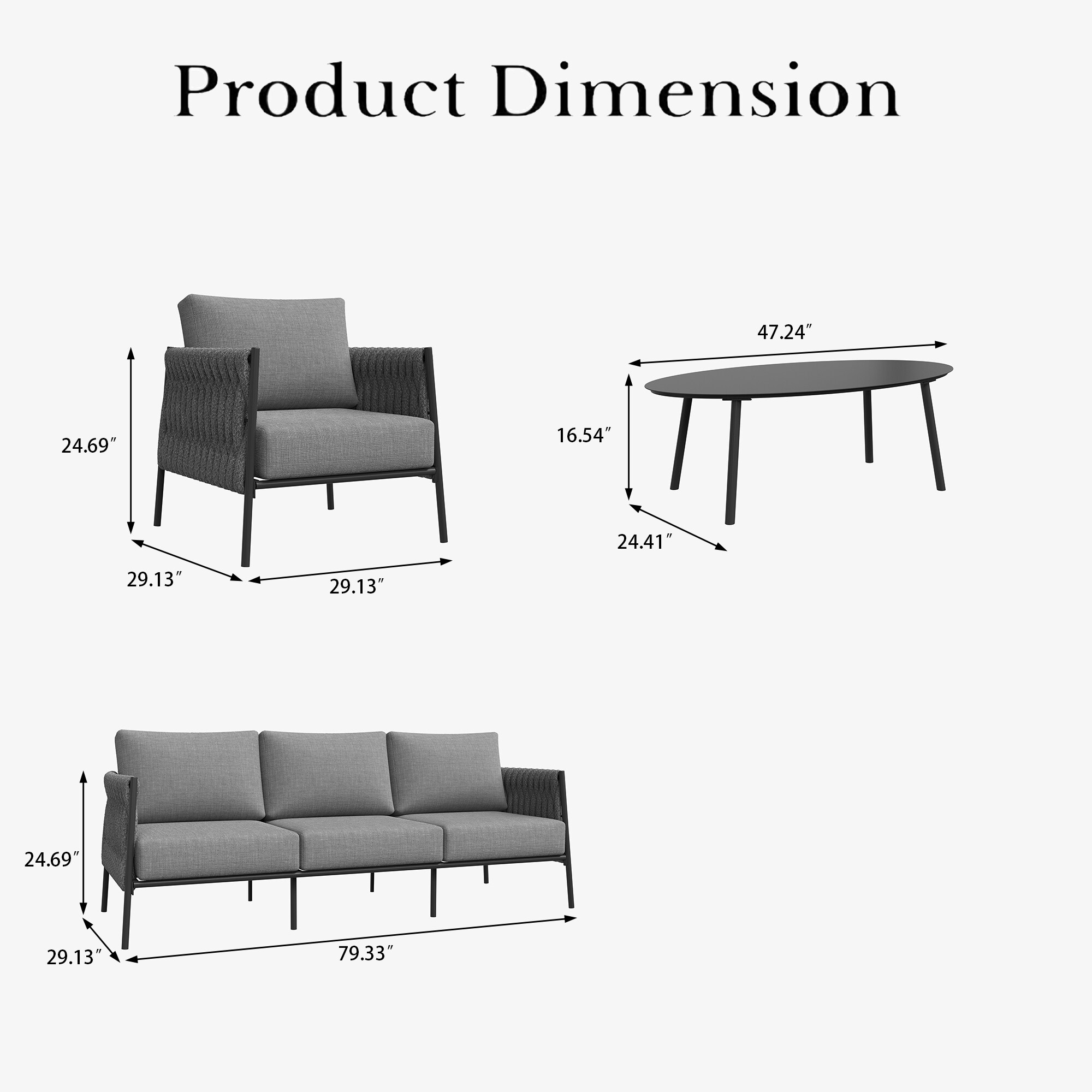LayinSun SZ5006-3-002 Patio-Conversation-Sets - View #9