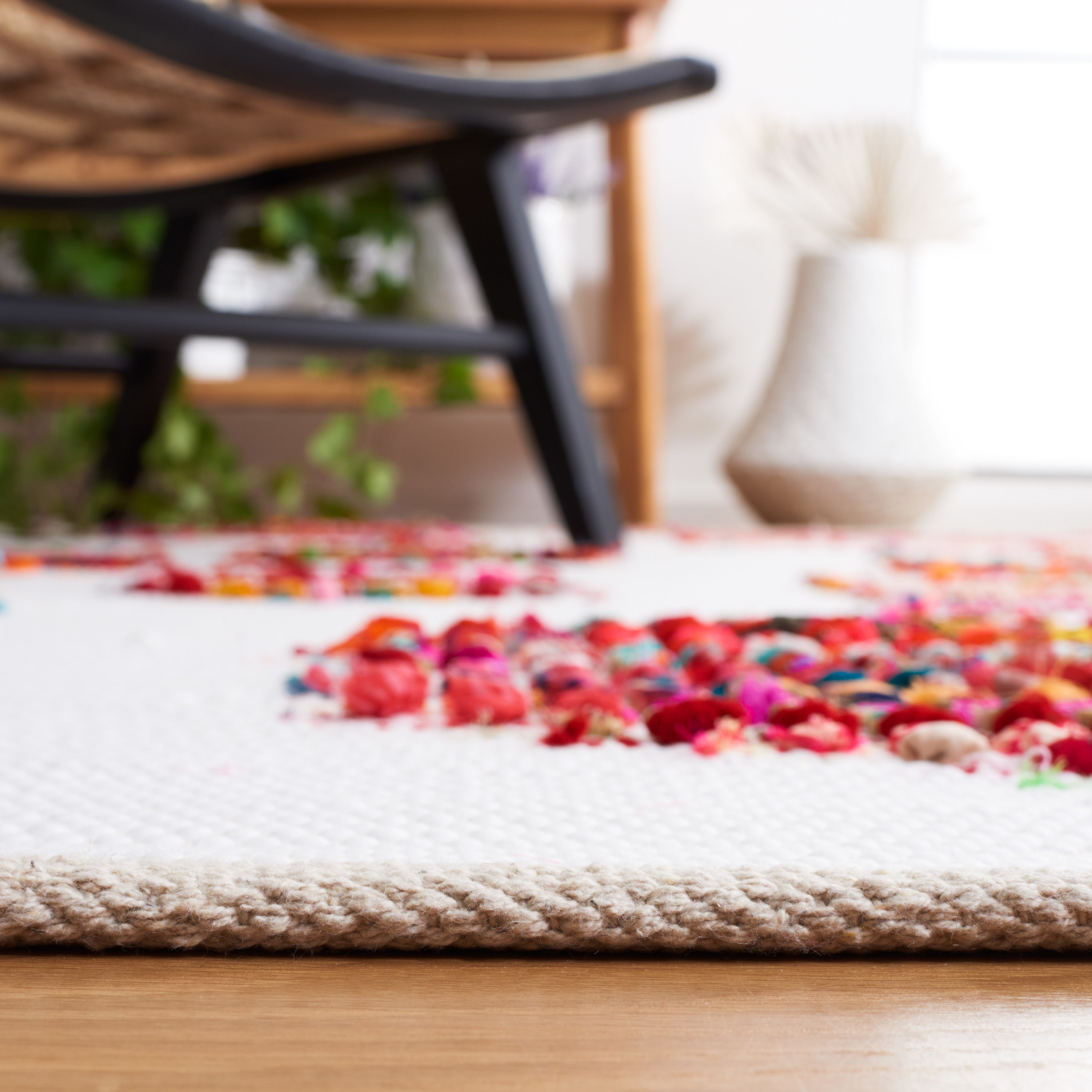Montauk Ivory Multicolor Handwoven Cotton Area Rug