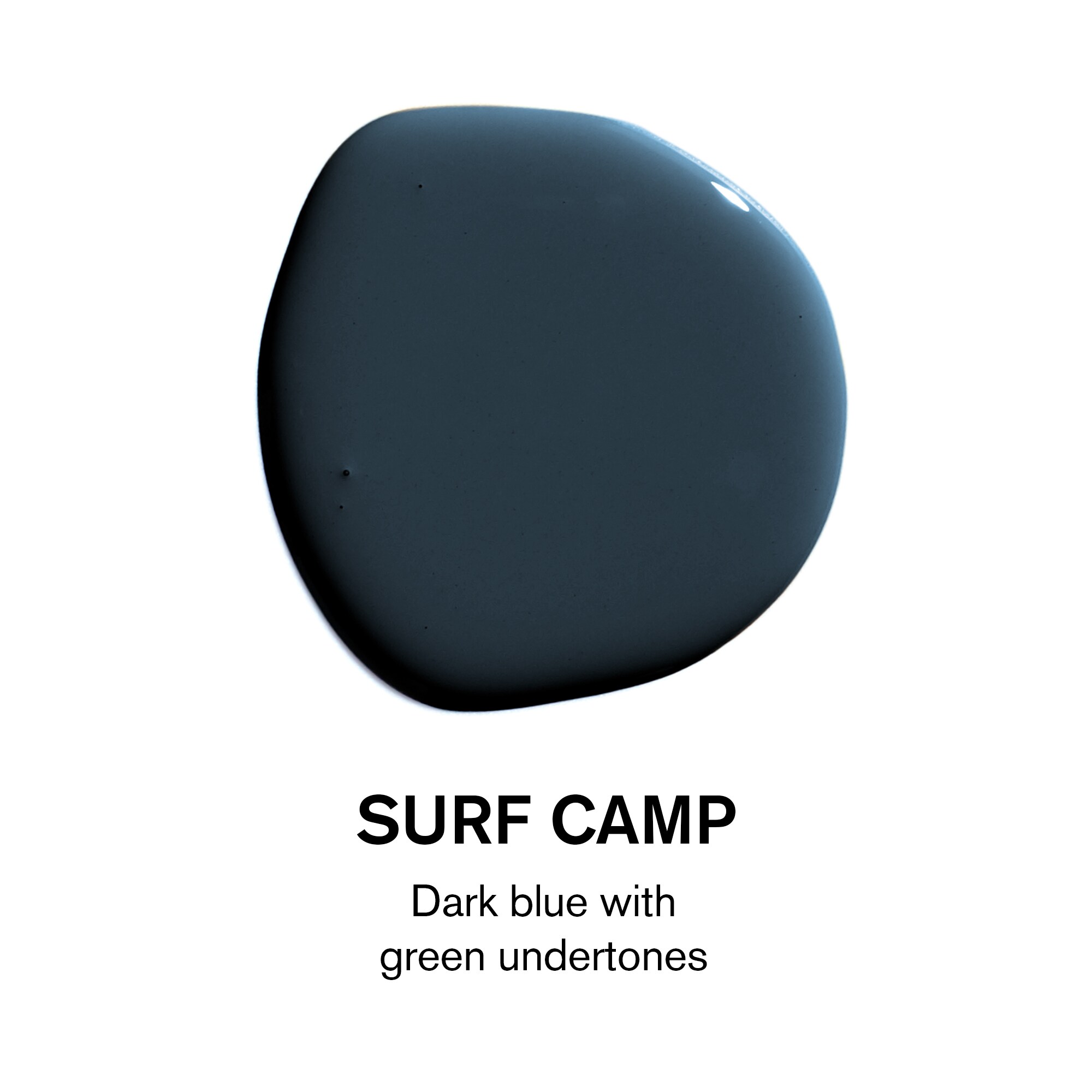 BACKDROP Semi-gloss Surf Camp Dark Blue with Green Undertones Cabinet ...